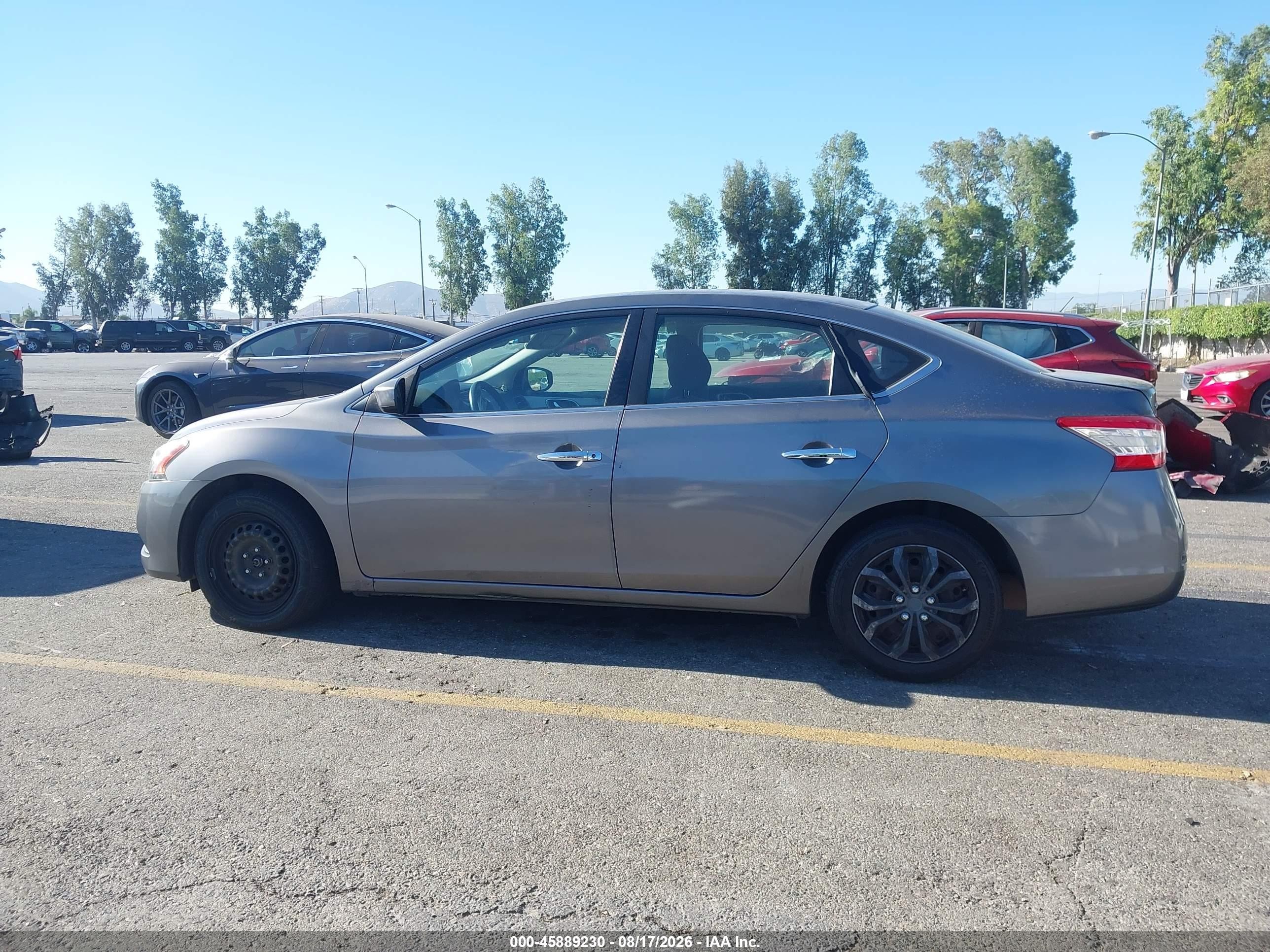 2015 Nissan Sentra S Gray vin: 3N1AB7AP8FY330327