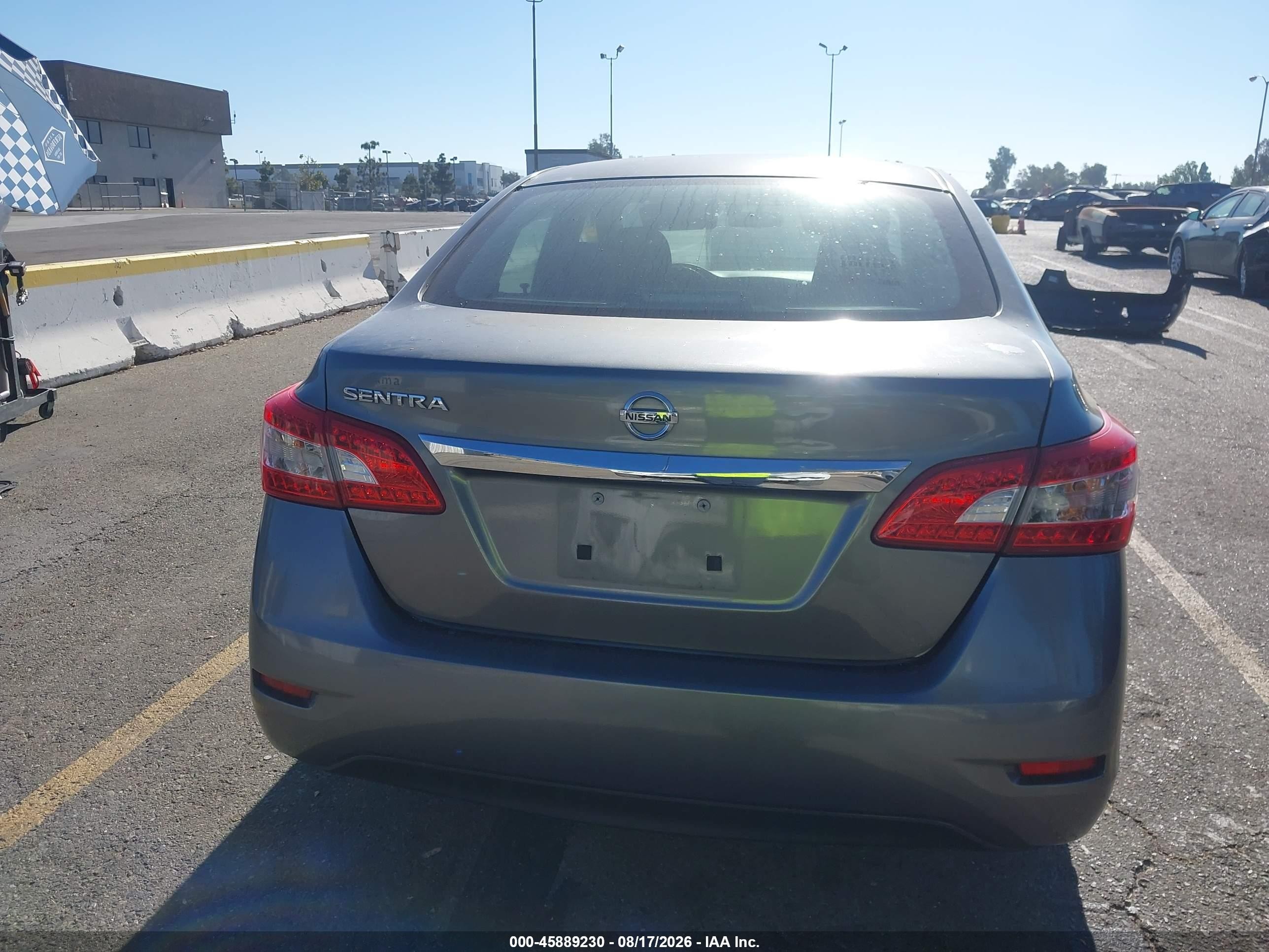 2015 Nissan Sentra S Gray vin: 3N1AB7AP8FY330327
