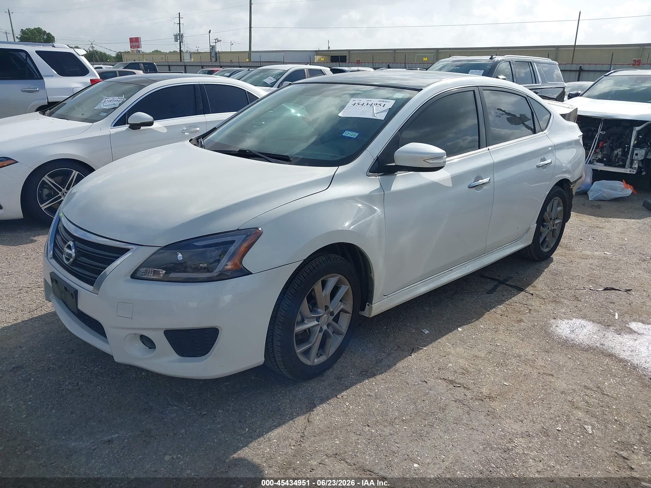 2015 Nissan Sentra Sr White vin: 3N1AB7AP8FY333485