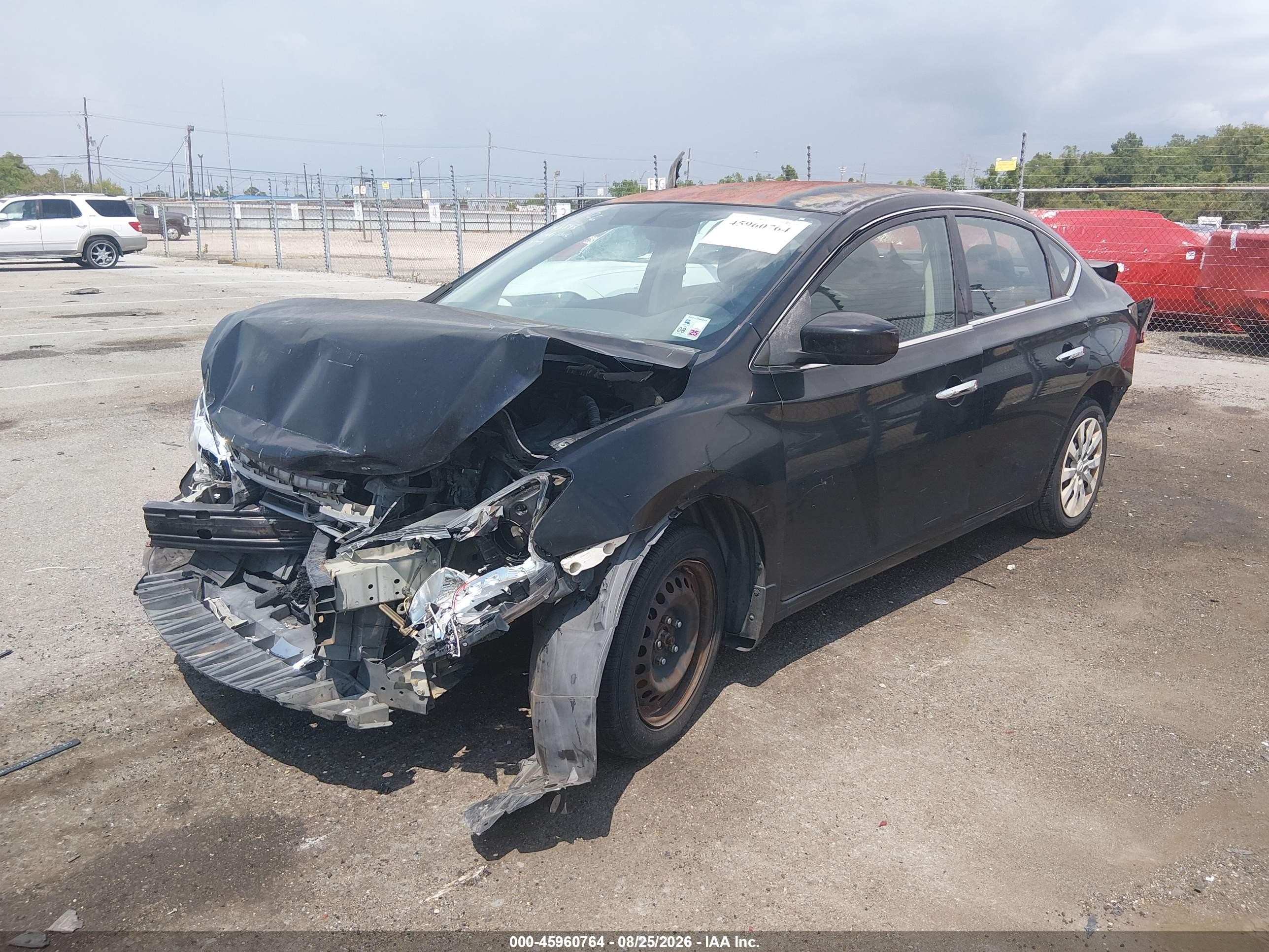 2015 Nissan Sentra S Black vin: 3N1AB7AP8FY333583