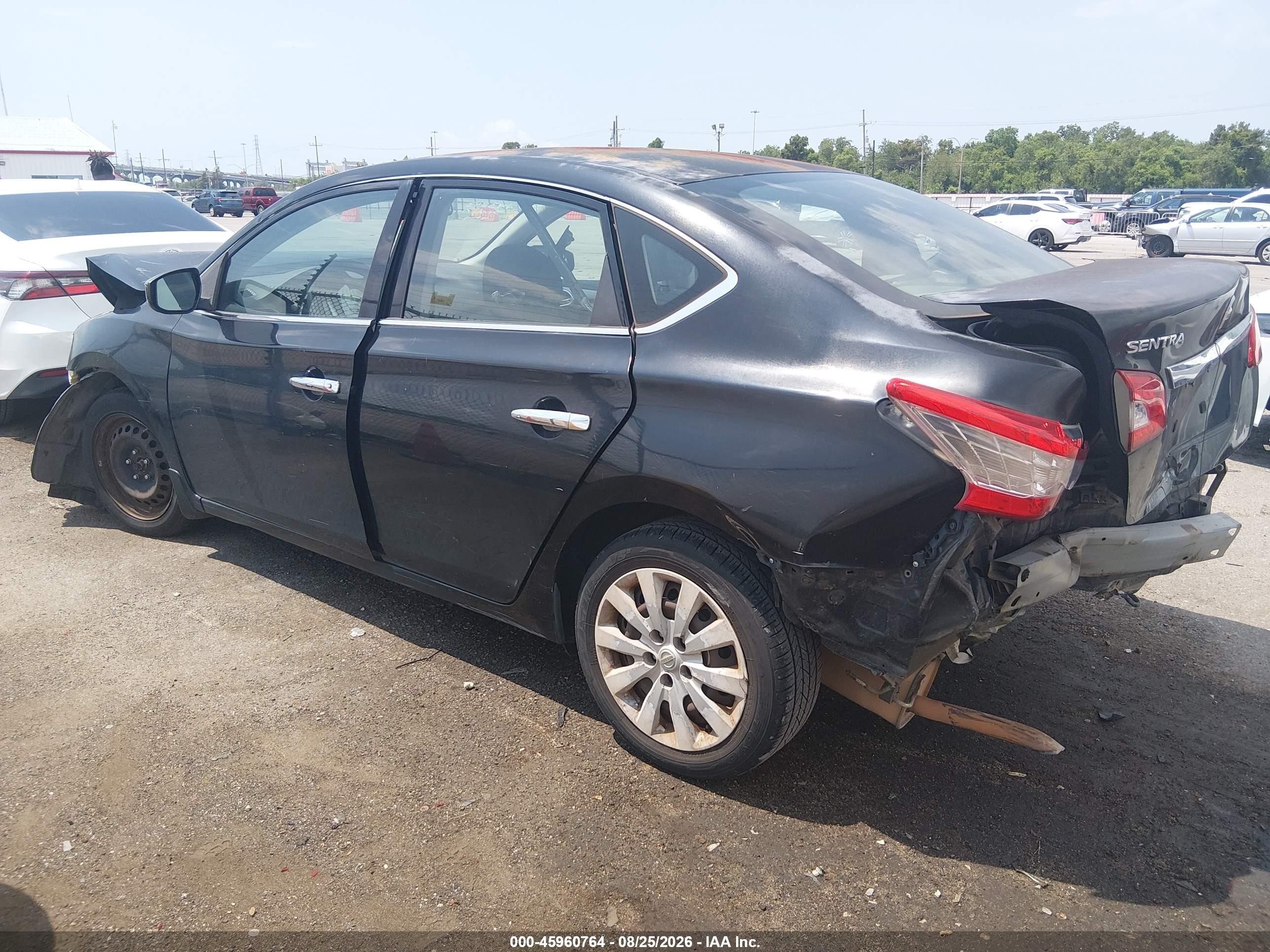2015 Nissan Sentra S Black vin: 3N1AB7AP8FY333583