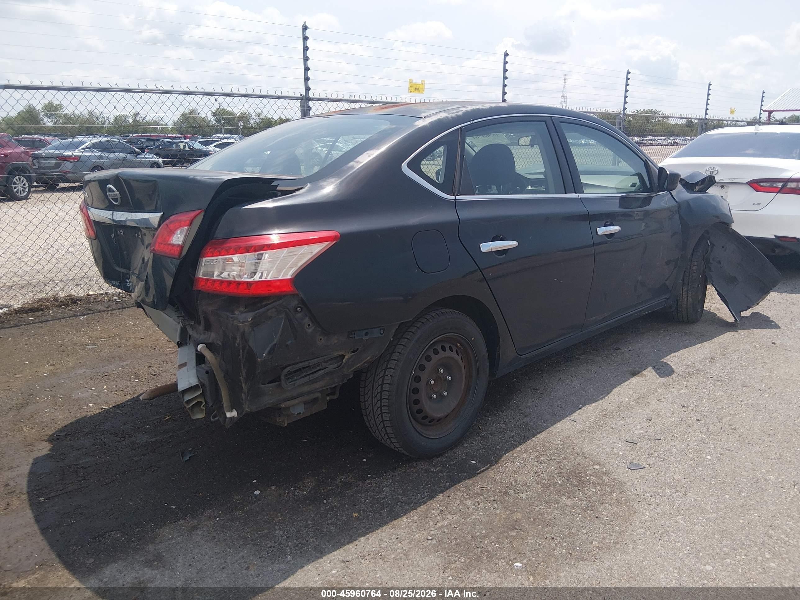 2015 Nissan Sentra S Black vin: 3N1AB7AP8FY333583