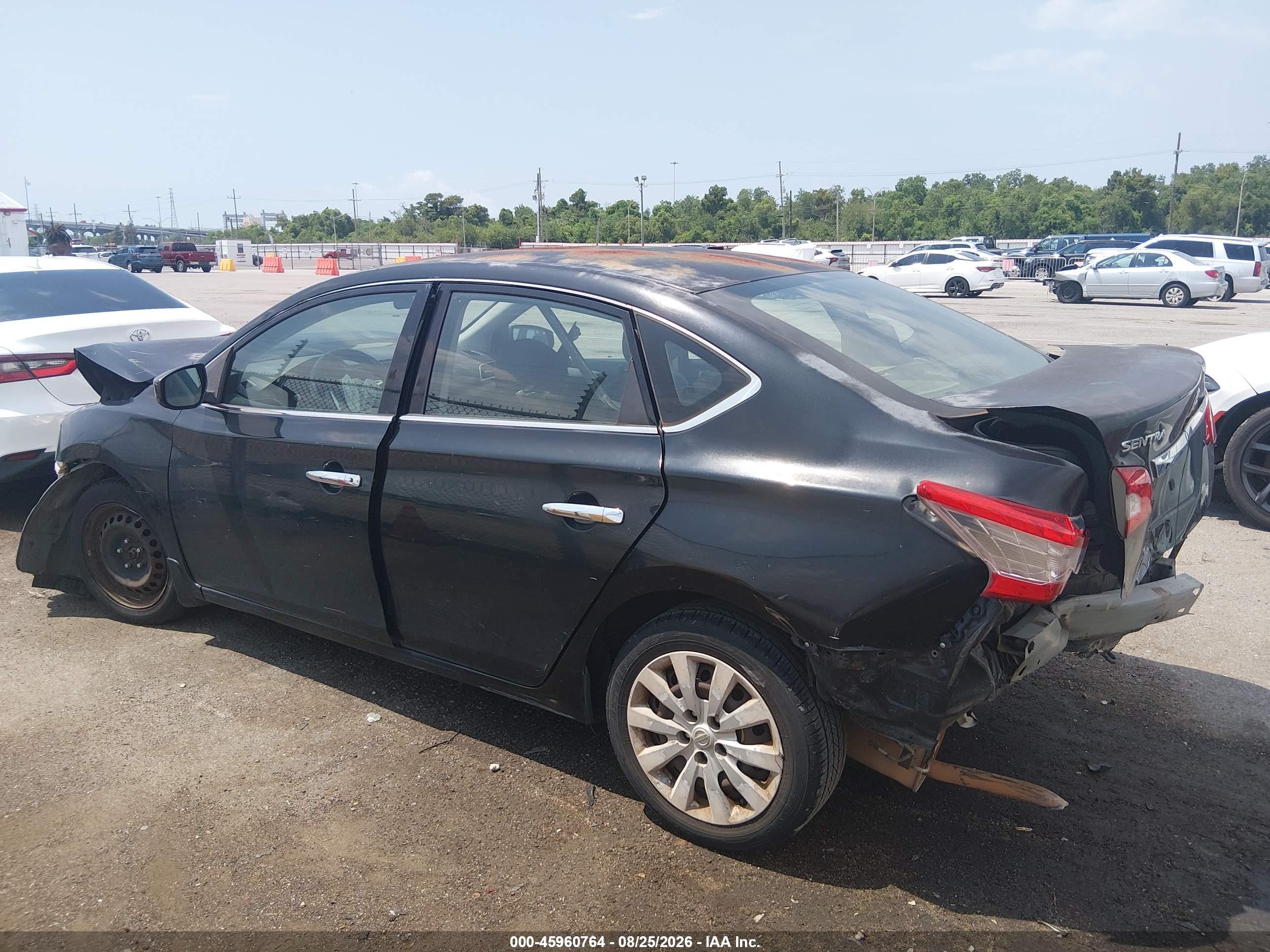 2015 Nissan Sentra S Black vin: 3N1AB7AP8FY333583