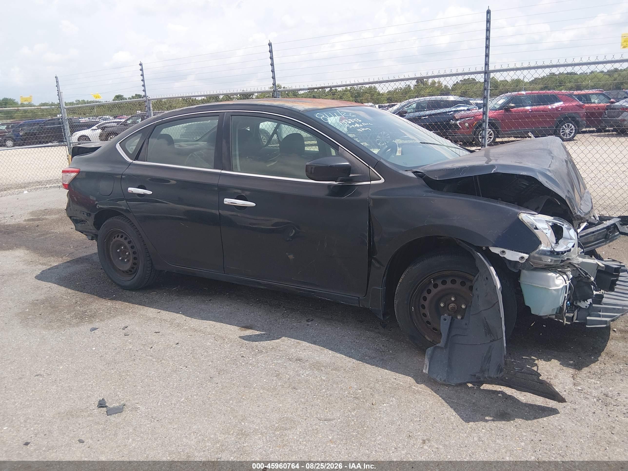 2015 Nissan Sentra S Black vin: 3N1AB7AP8FY333583