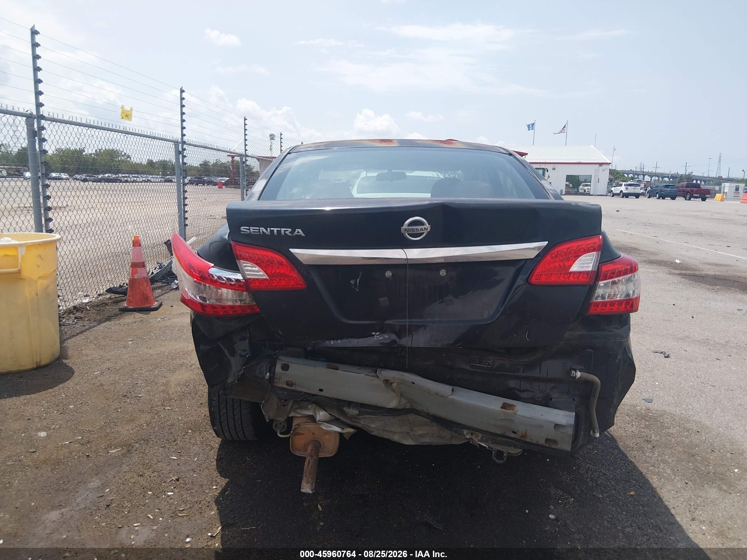 2015 Nissan Sentra S Black vin: 3N1AB7AP8FY333583