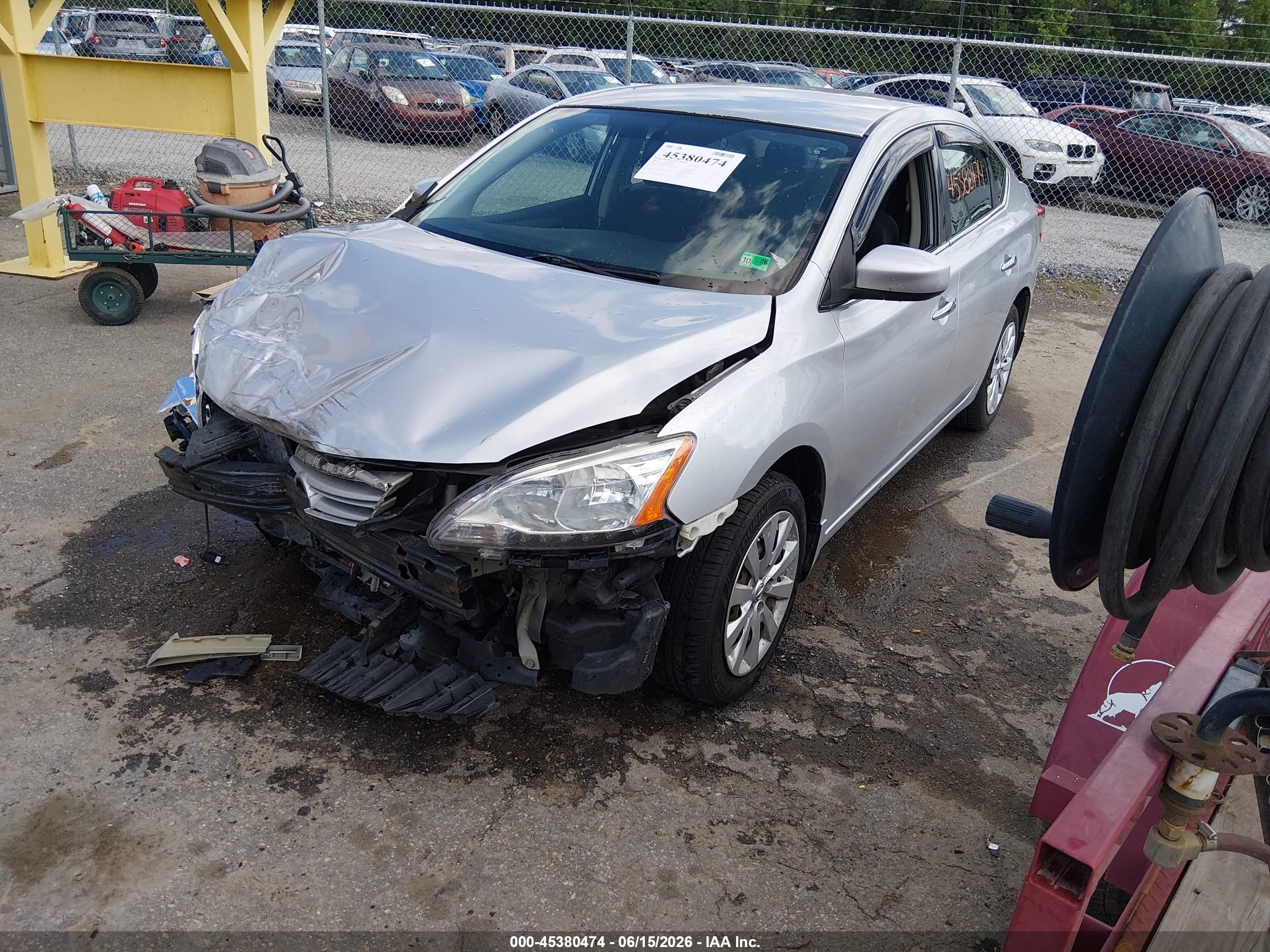 2015 Nissan Sentra S Silver vin: 3N1AB7AP8FY344678