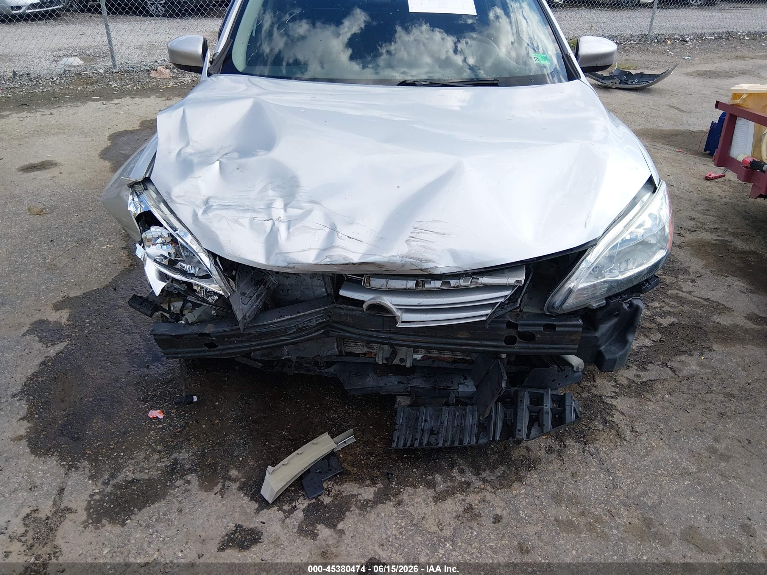 2015 Nissan Sentra S Silver vin: 3N1AB7AP8FY344678
