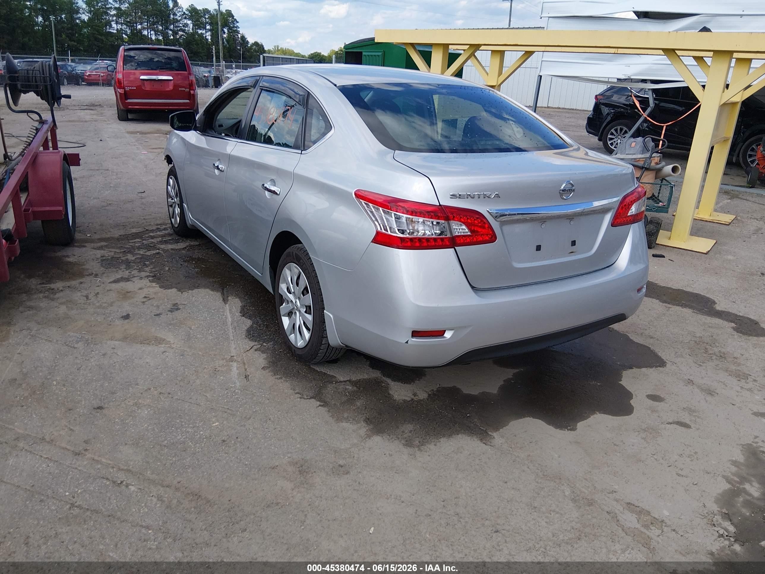 2015 Nissan Sentra S Silver vin: 3N1AB7AP8FY344678