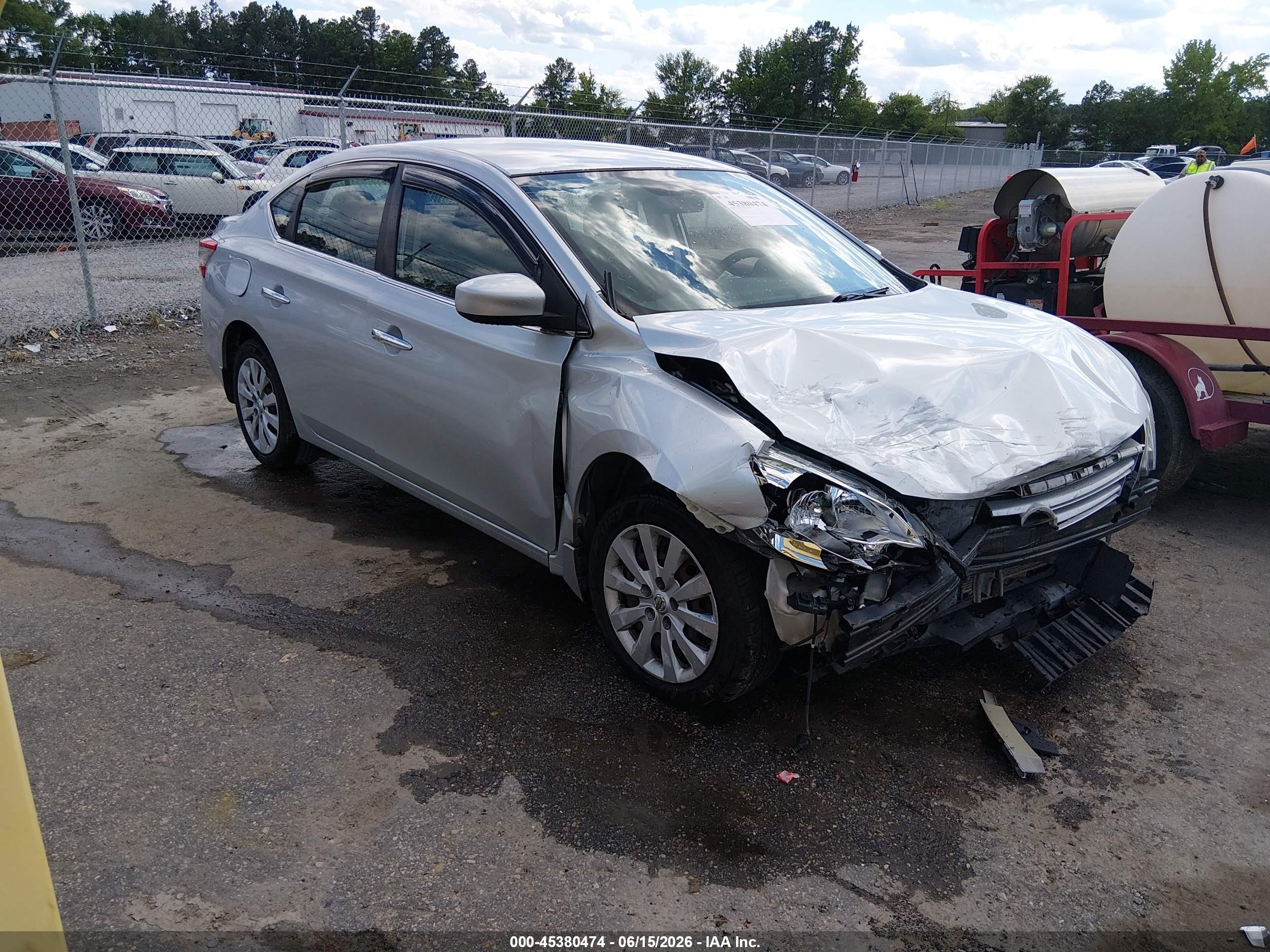 2015 Nissan Sentra S Silver vin: 3N1AB7AP8FY344678