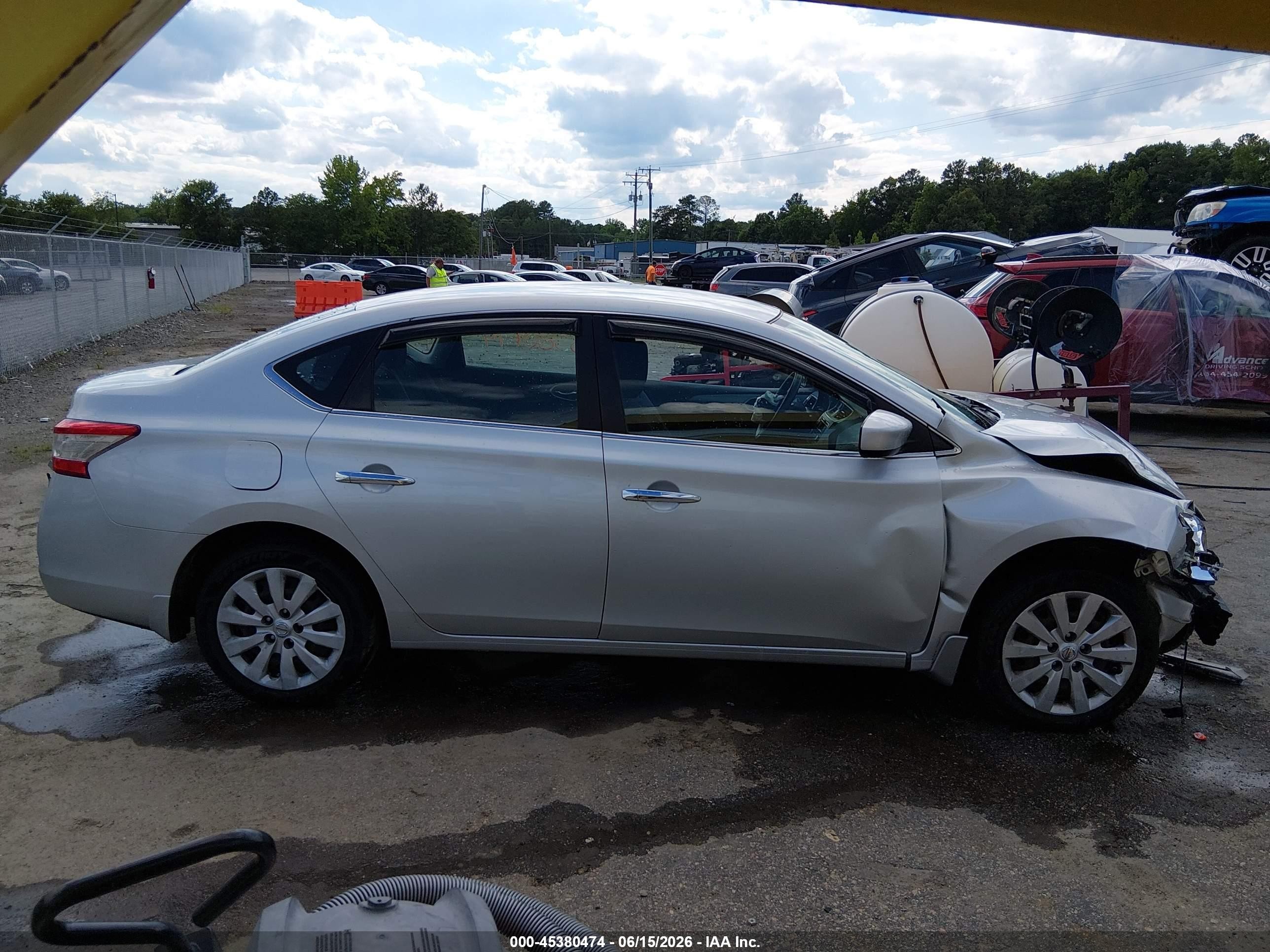 2015 Nissan Sentra S Silver vin: 3N1AB7AP8FY344678