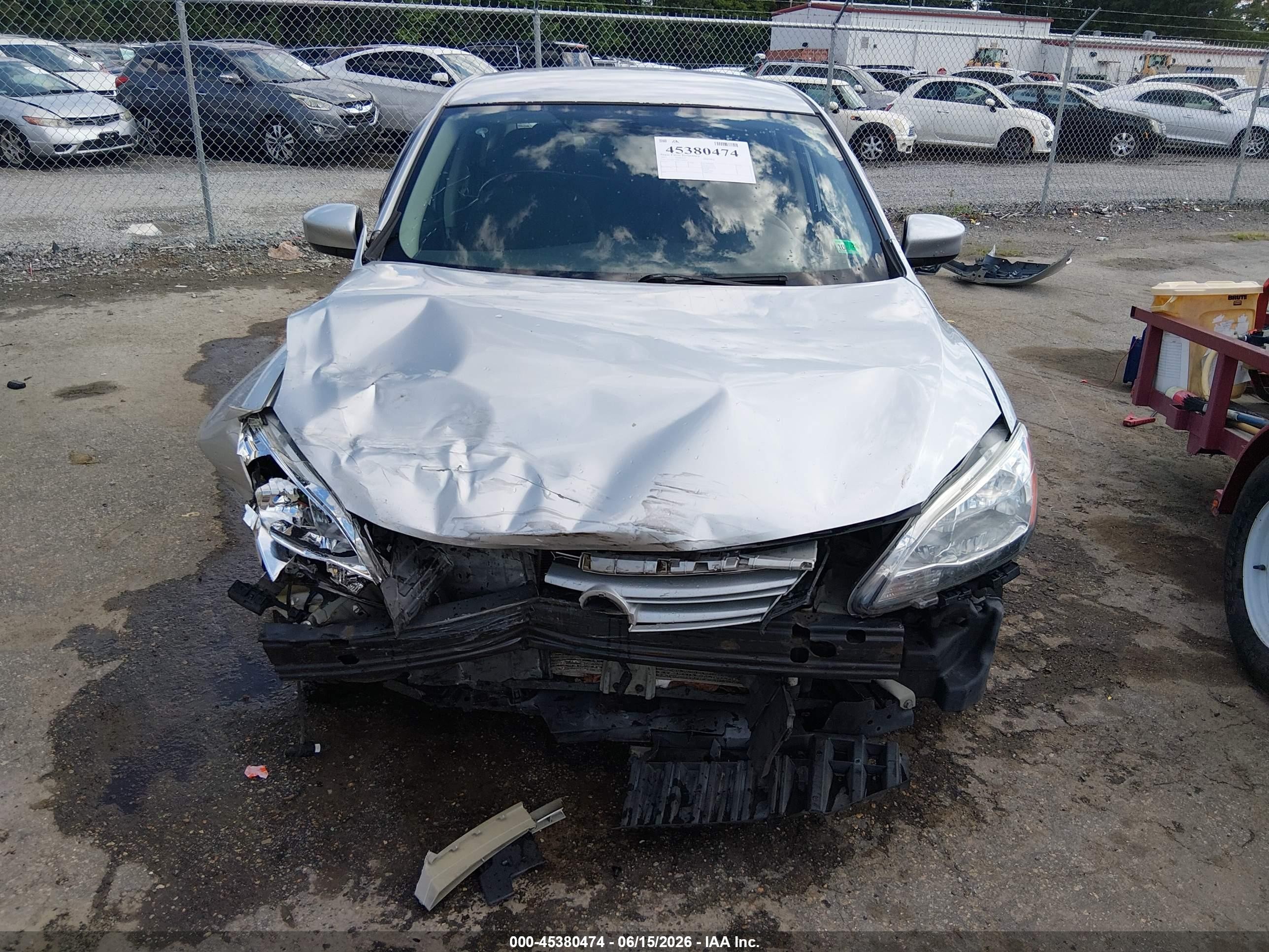 2015 Nissan Sentra S Silver vin: 3N1AB7AP8FY344678