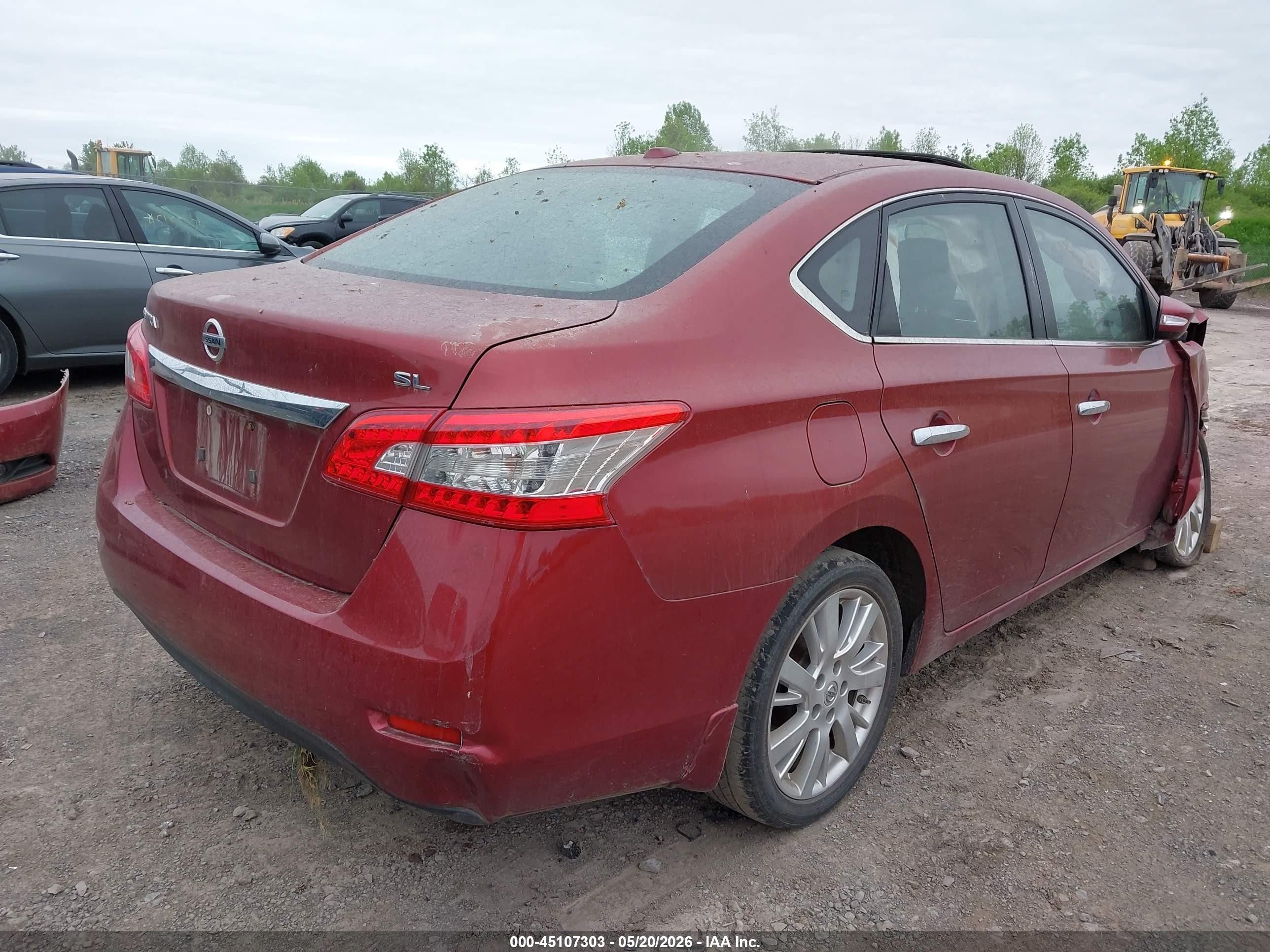 2015 Nissan Sentra Sl Red vin: 3N1AB7AP8FY350139
