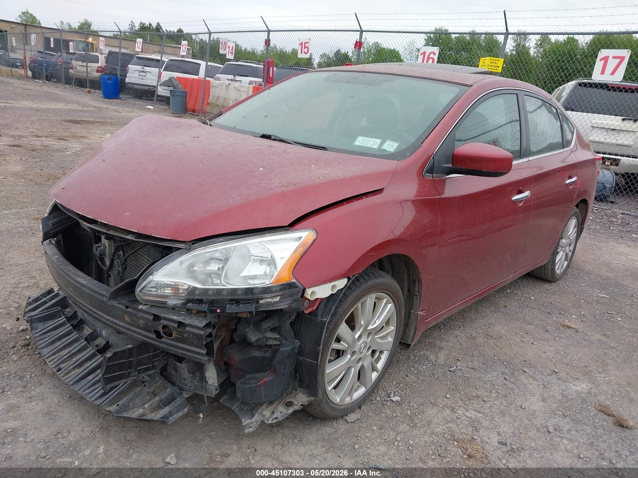 2015 Nissan Sentra Sl Red vin: 3N1AB7AP8FY350139