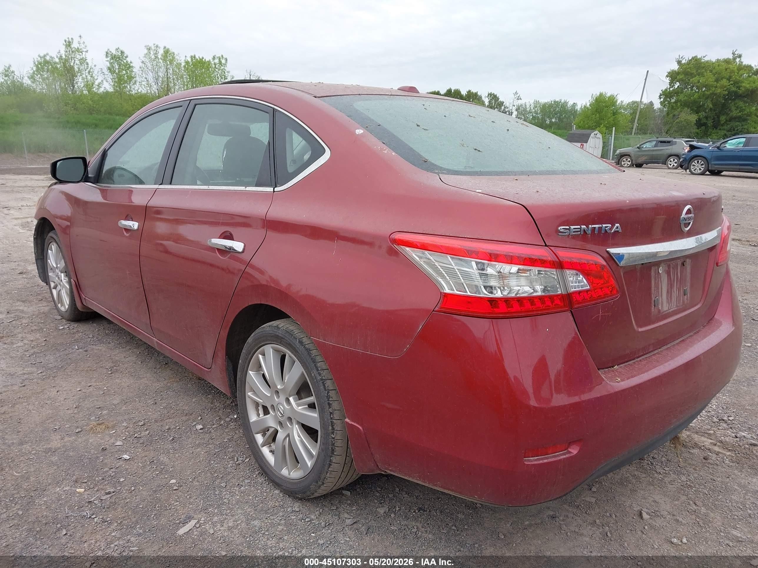 2015 Nissan Sentra Sl Red vin: 3N1AB7AP8FY350139