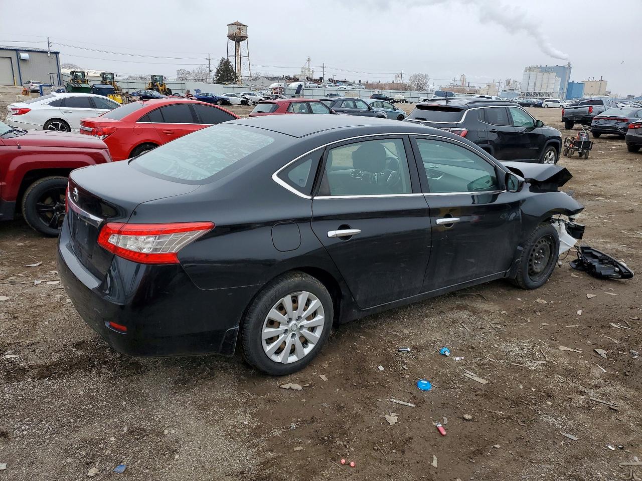 2015 Nissan Sentra S Black vin: 3N1AB7AP8FY350366