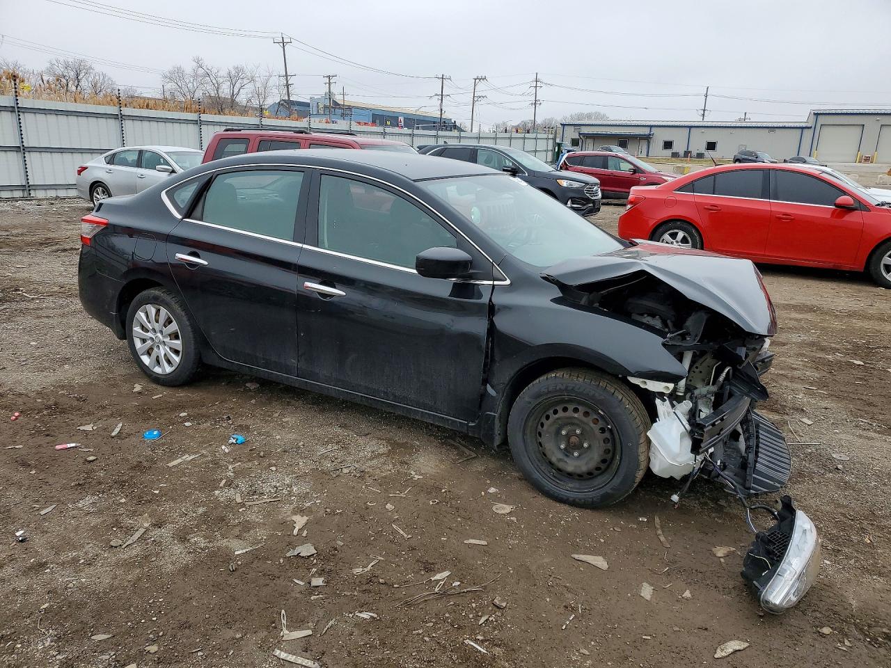 2015 Nissan Sentra S Black vin: 3N1AB7AP8FY350366