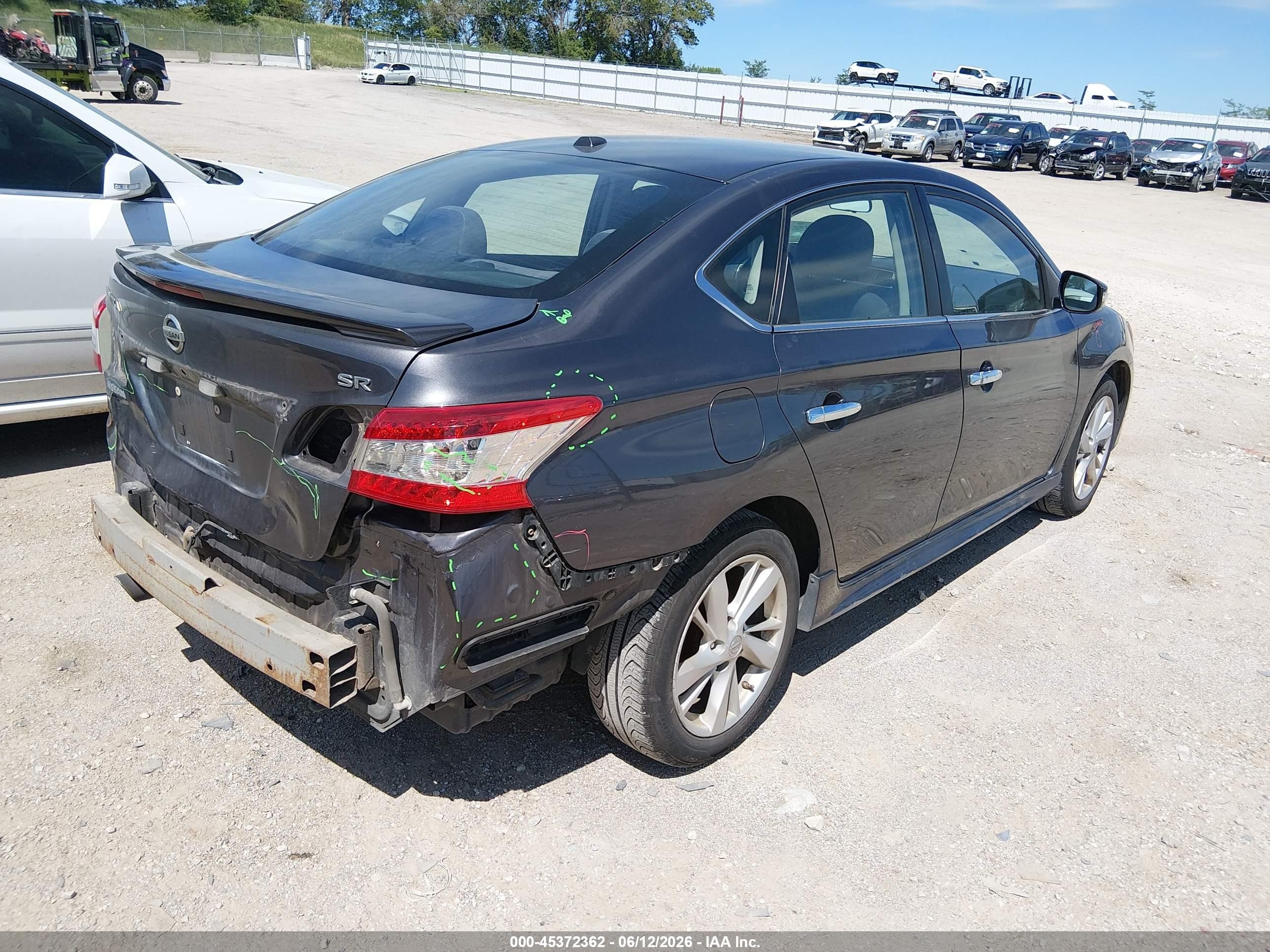 2015 Nissan Sentra Sr Gray vin: 3N1AB7AP8FY354756