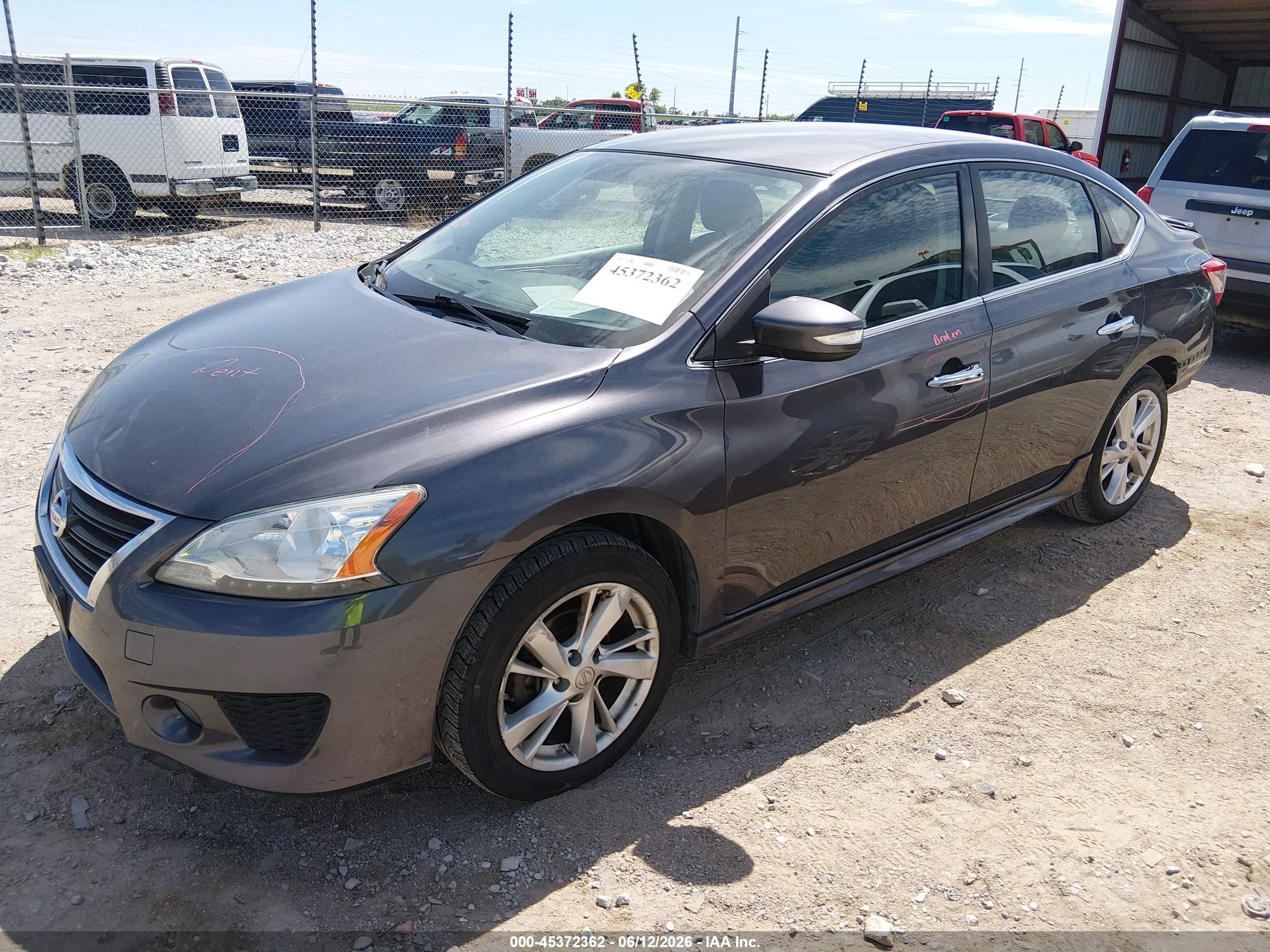 2015 Nissan Sentra Sr Gray vin: 3N1AB7AP8FY354756