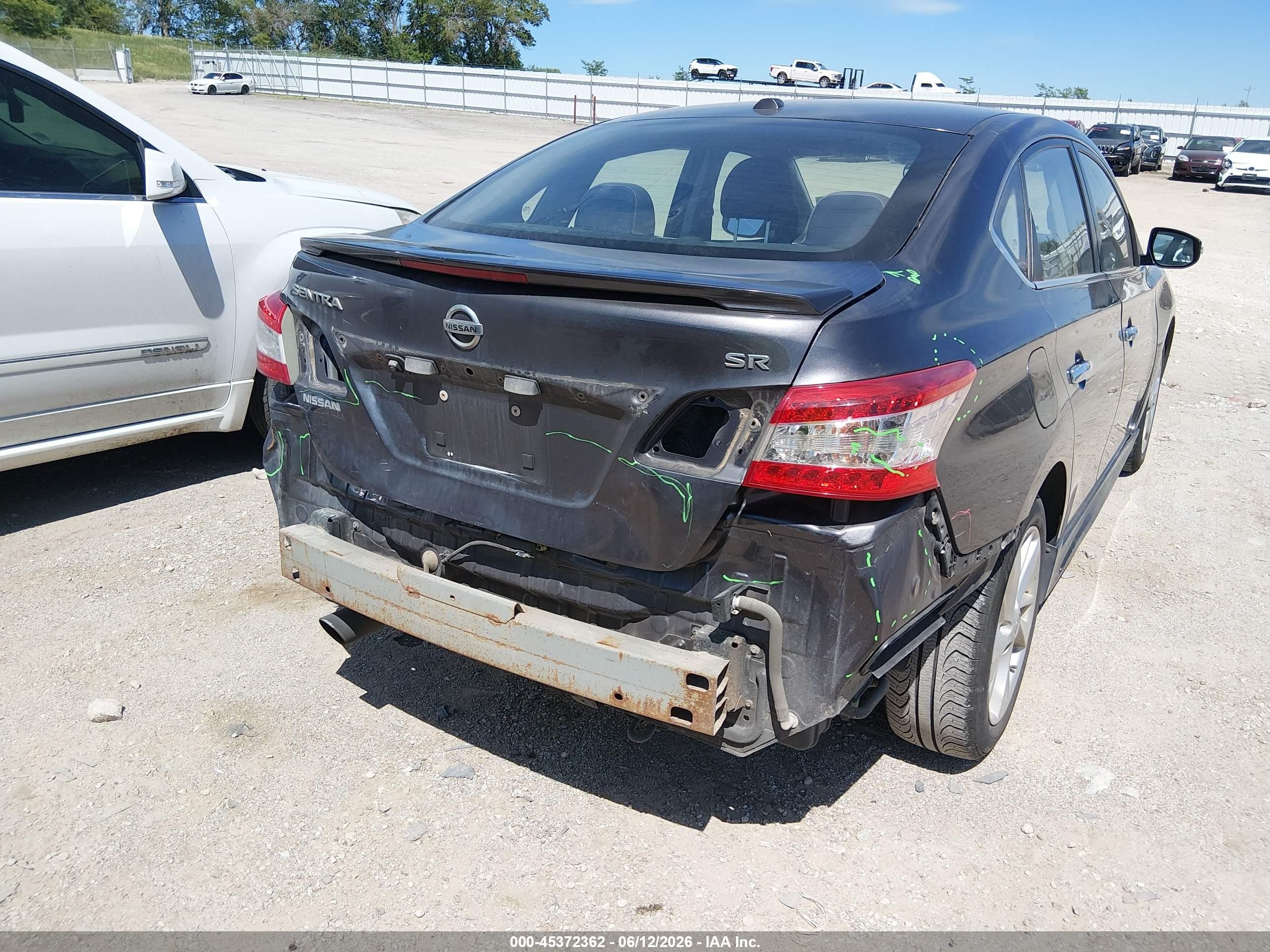 2015 Nissan Sentra Sr Gray vin: 3N1AB7AP8FY354756