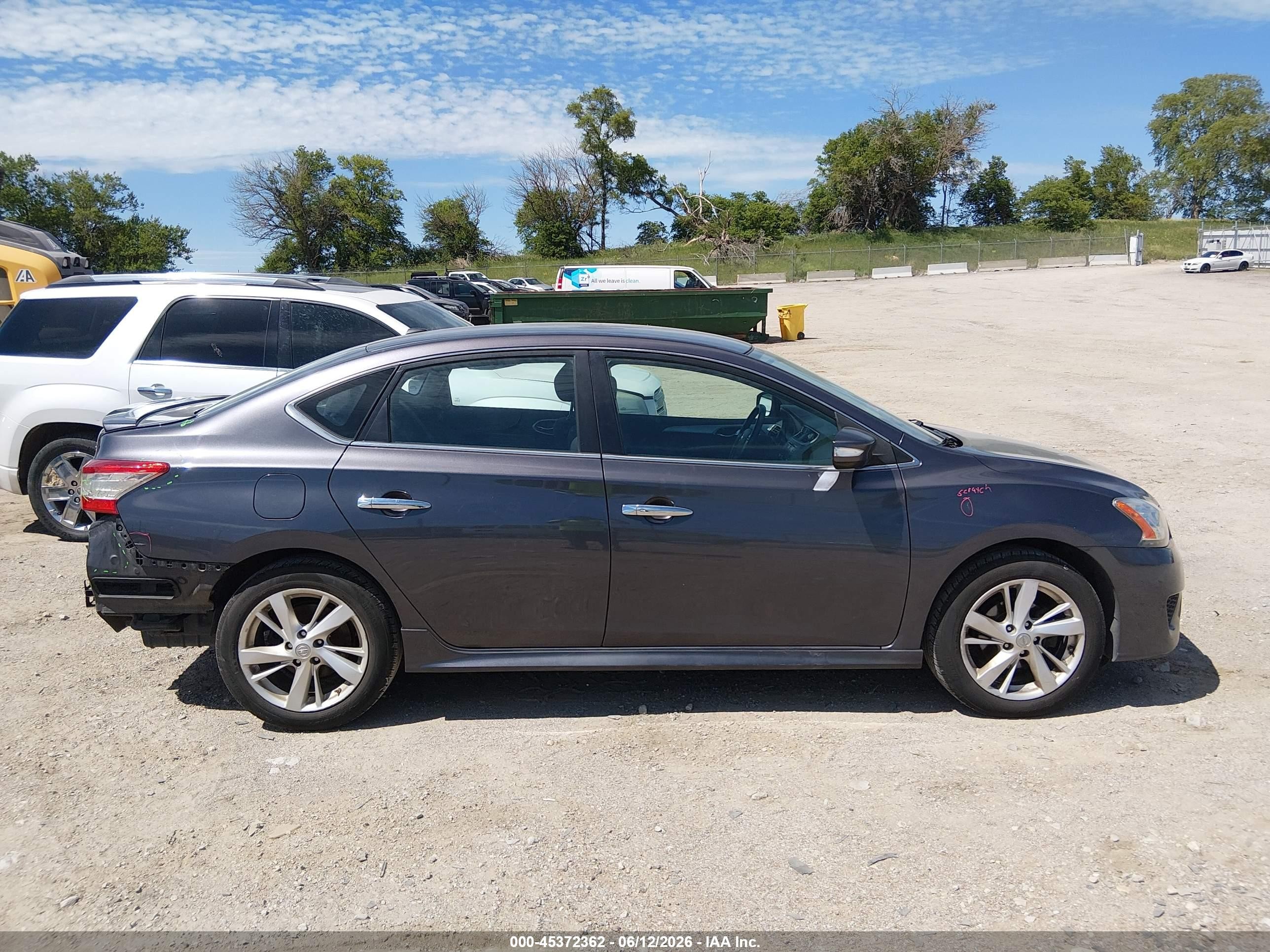 2015 Nissan Sentra Sr Gray vin: 3N1AB7AP8FY354756