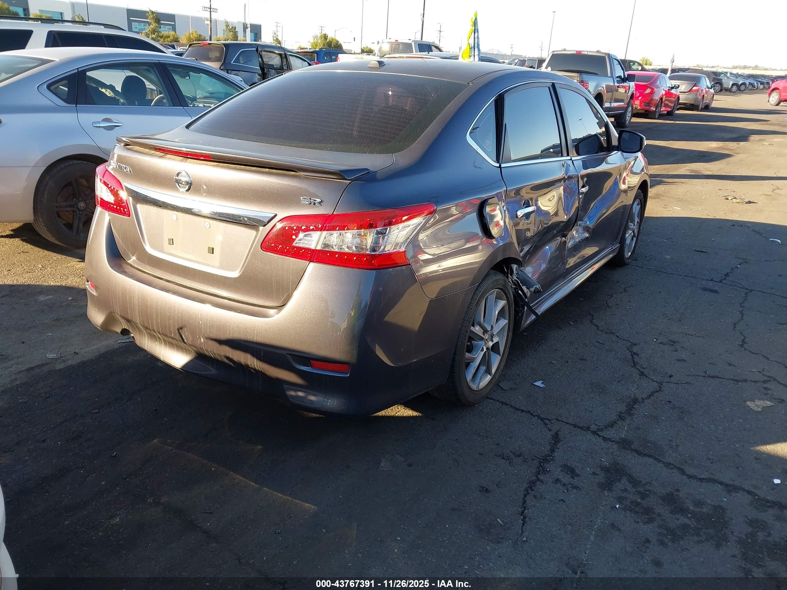 2015 Nissan Sentra Sr Gray vin: 3N1AB7AP8FY362713