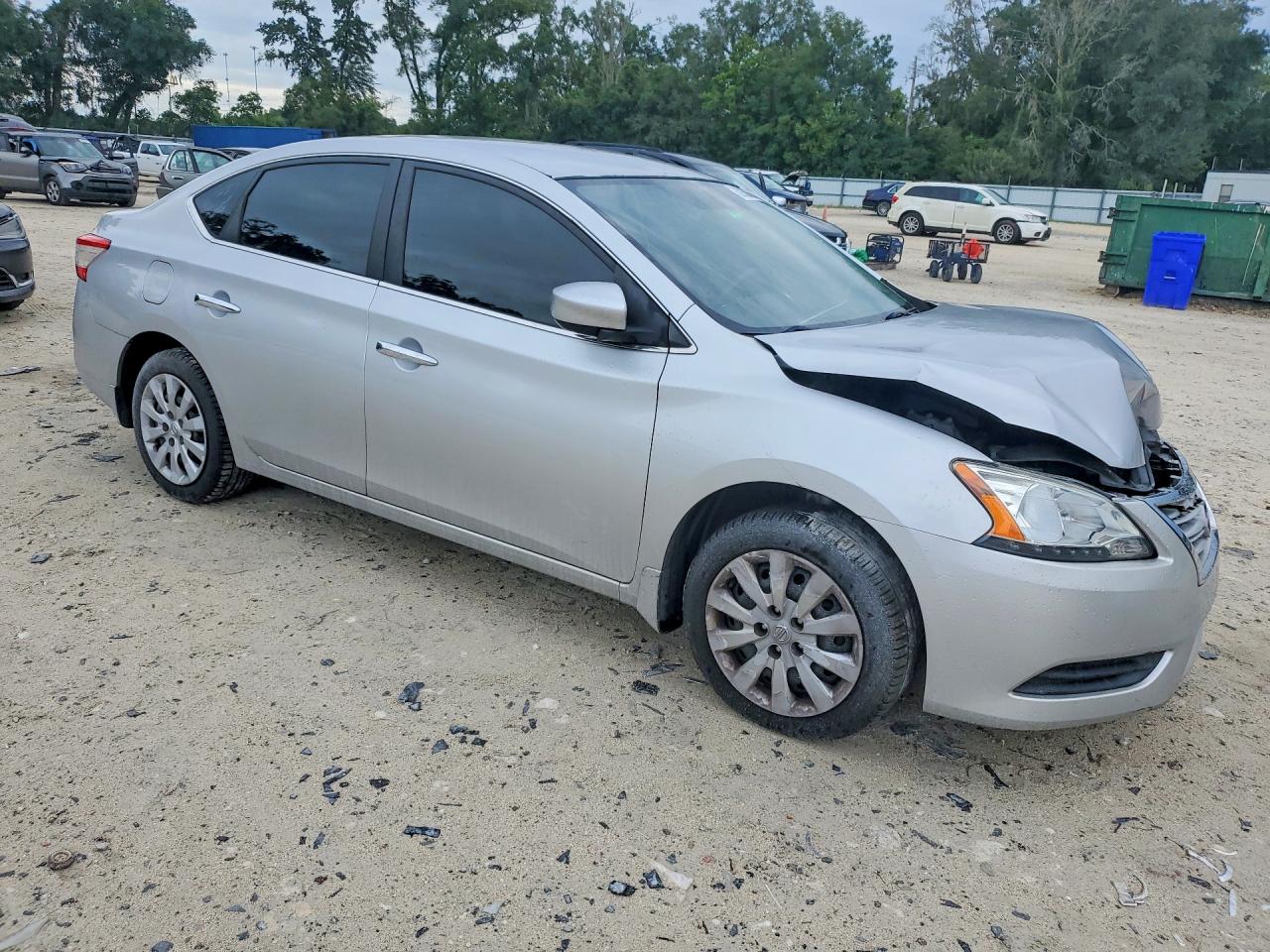 2015 Nissan Sentra S Silver vin: 3N1AB7AP8FY369323