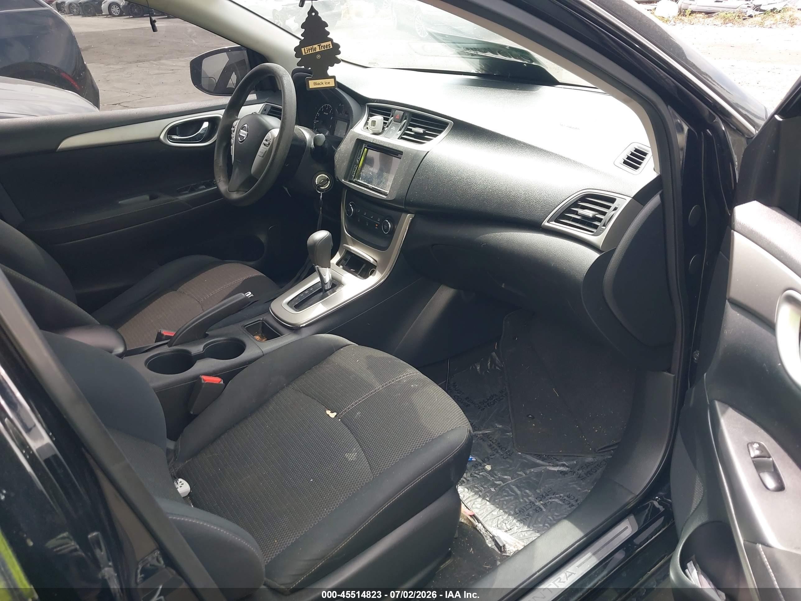 2015 Nissan Sentra S Black vin: 3N1AB7AP8FY369855
