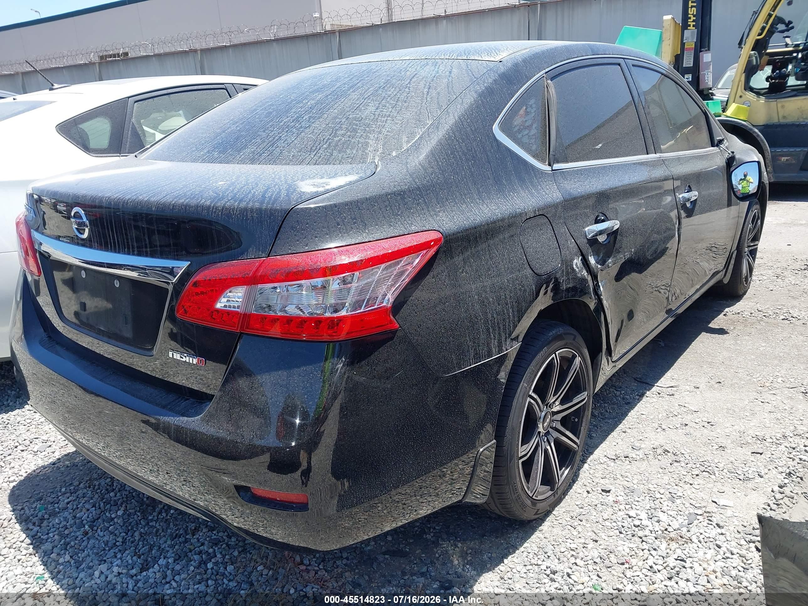 2015 Nissan Sentra S Black vin: 3N1AB7AP8FY369855