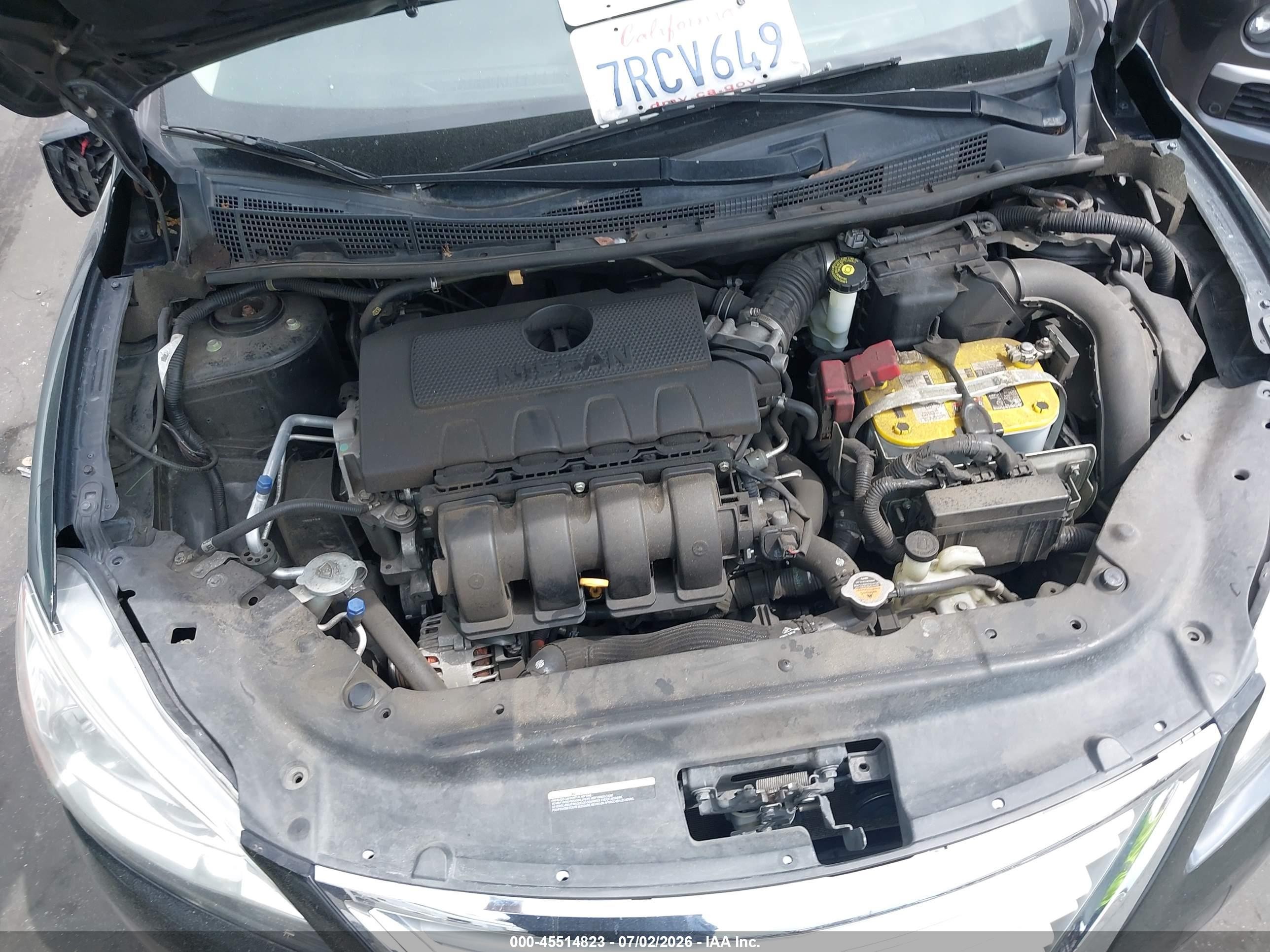 2015 Nissan Sentra S Black vin: 3N1AB7AP8FY369855