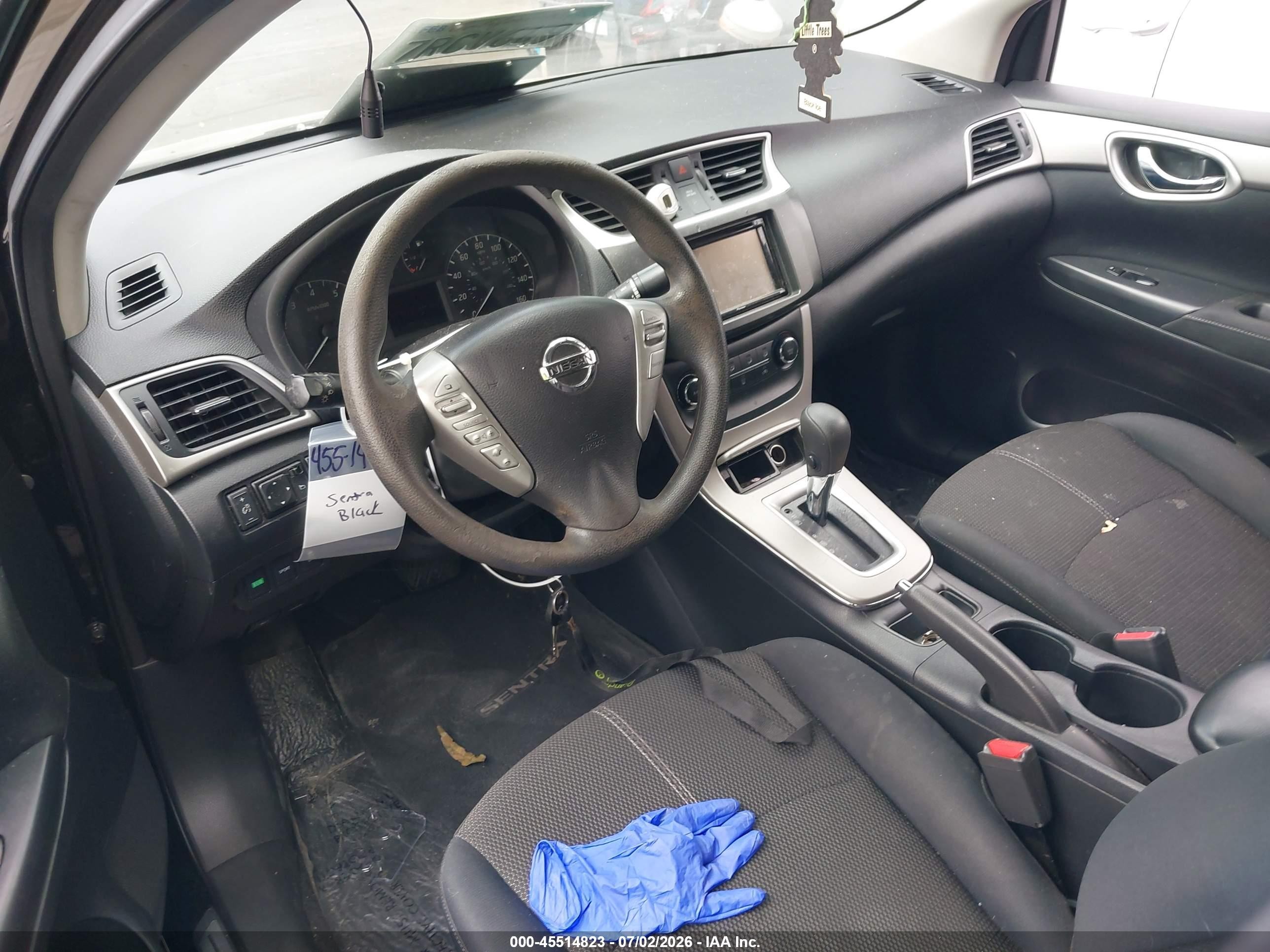2015 Nissan Sentra S Black vin: 3N1AB7AP8FY369855