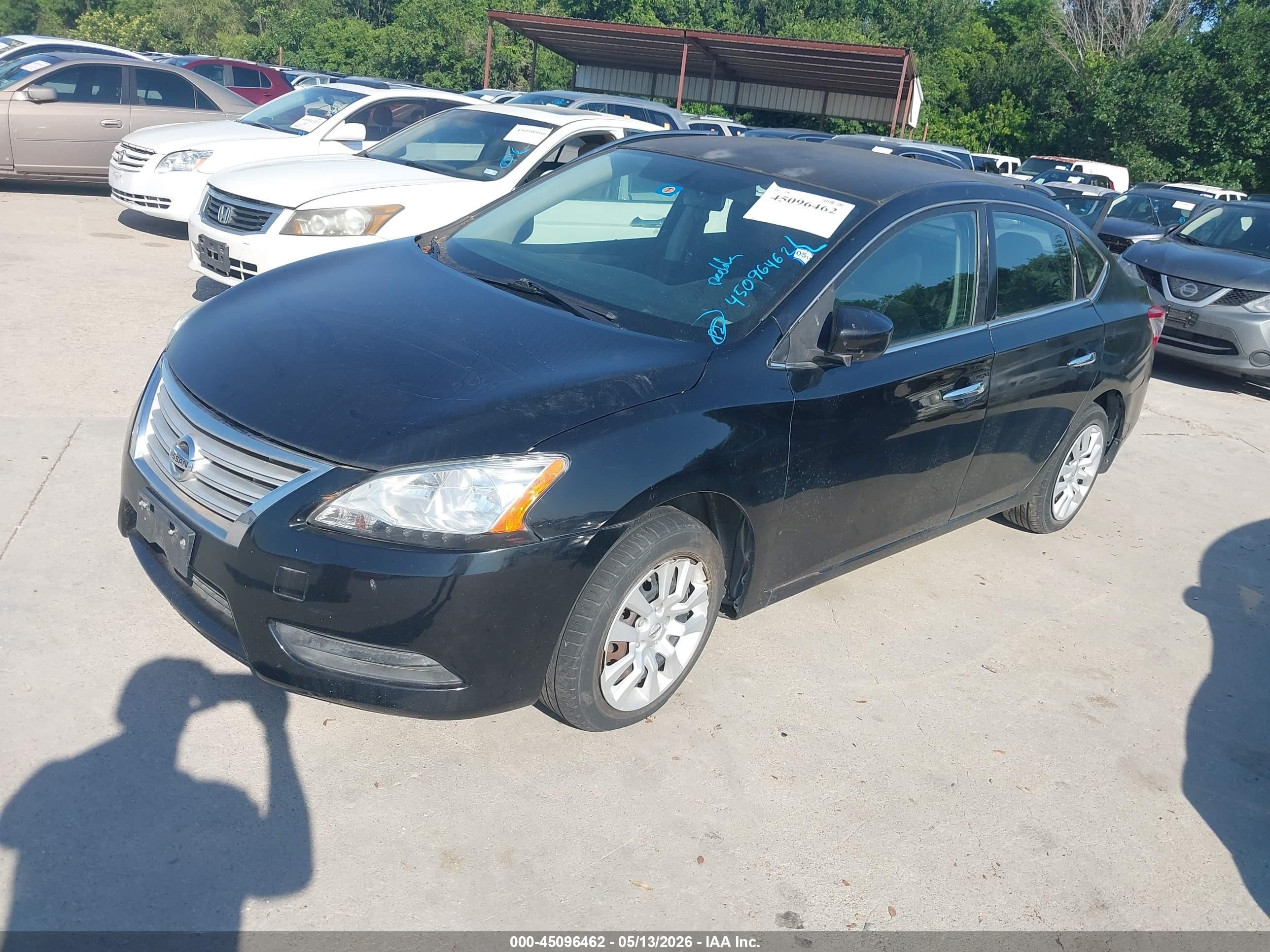 2015 Nissan Sentra S Черный vin: 3N1AB7AP8FY376935