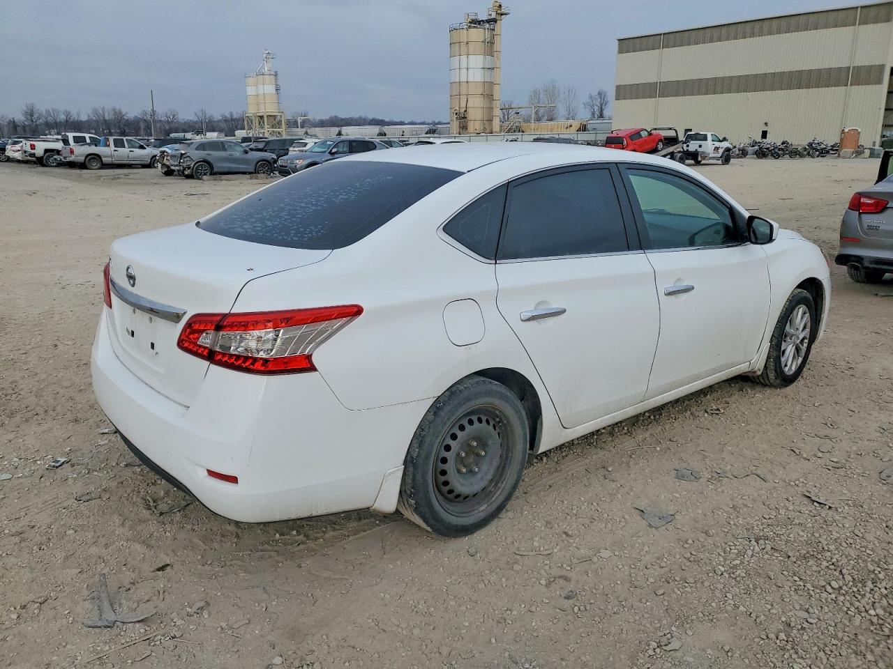 2015 Nissan Sentra S White vin: 3N1AB7AP8FY378684