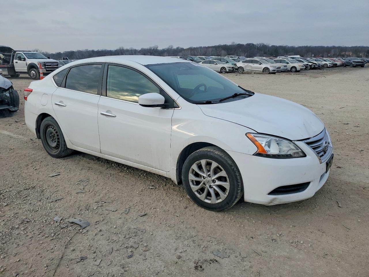 2015 Nissan Sentra S White vin: 3N1AB7AP8FY378684