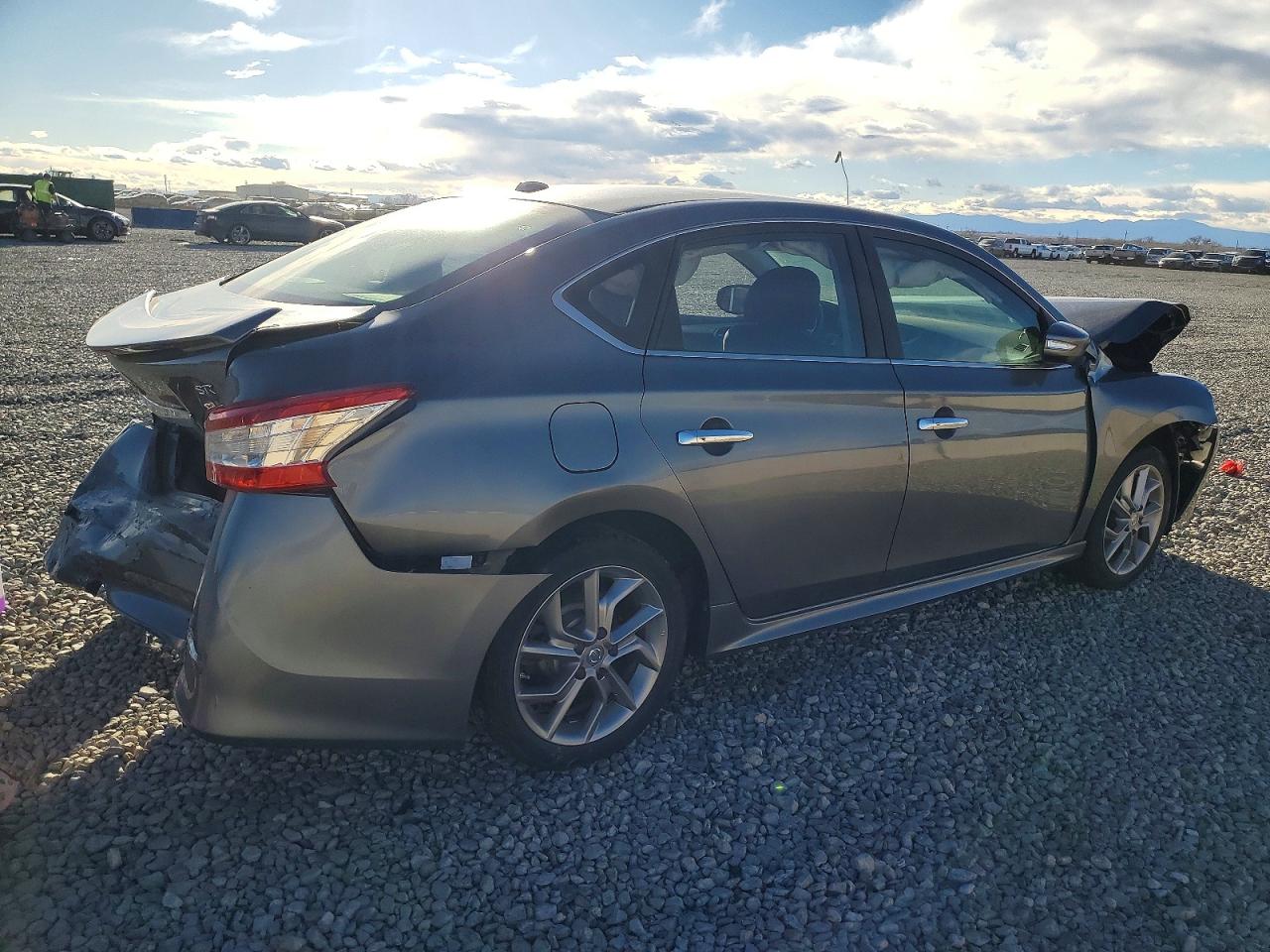2015 Nissan Sentra S Gray vin: 3N1AB7AP8FY382654