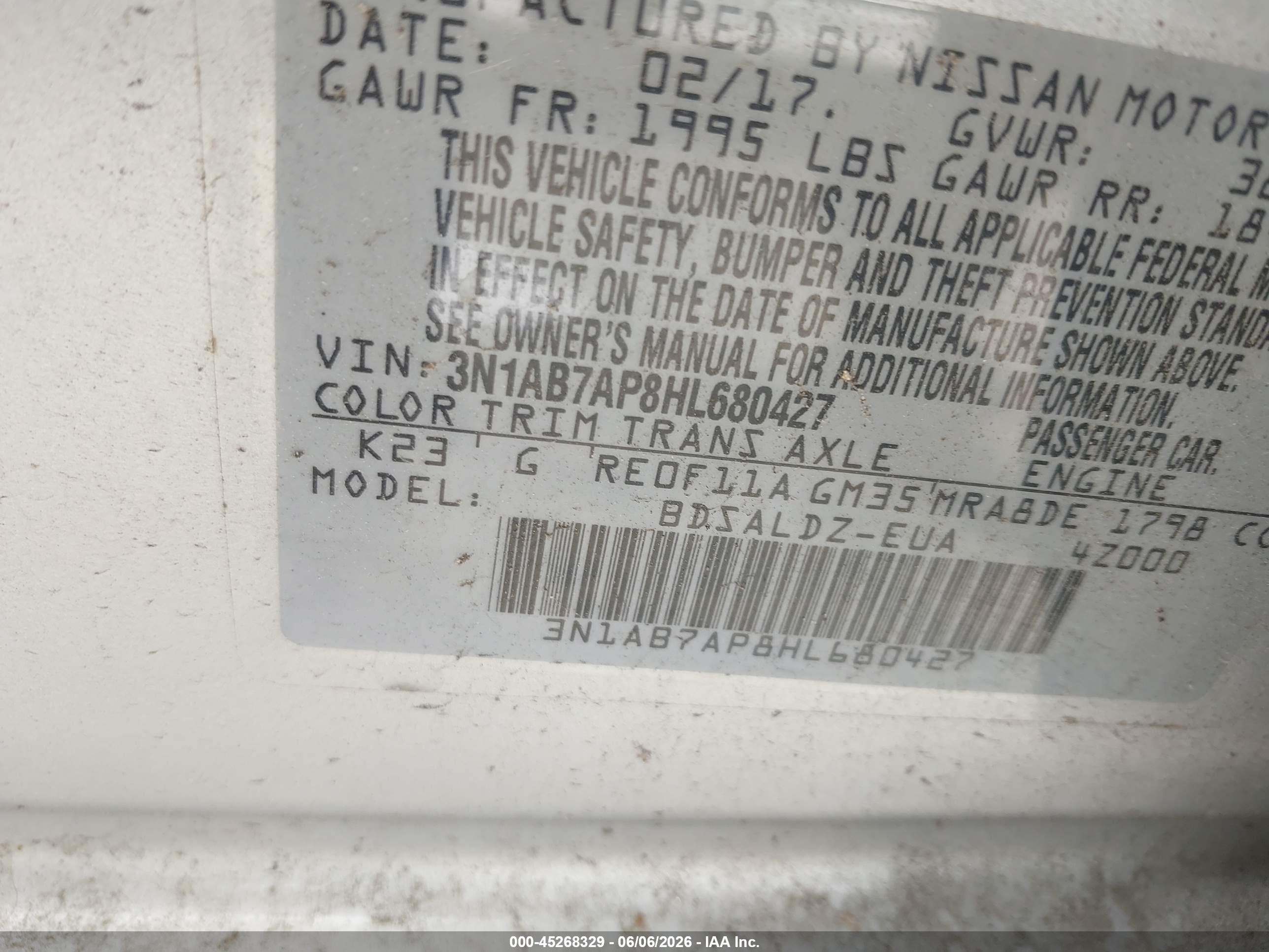 2017 Nissan Sentra Sv Silver vin: 3N1AB7AP8HL680427