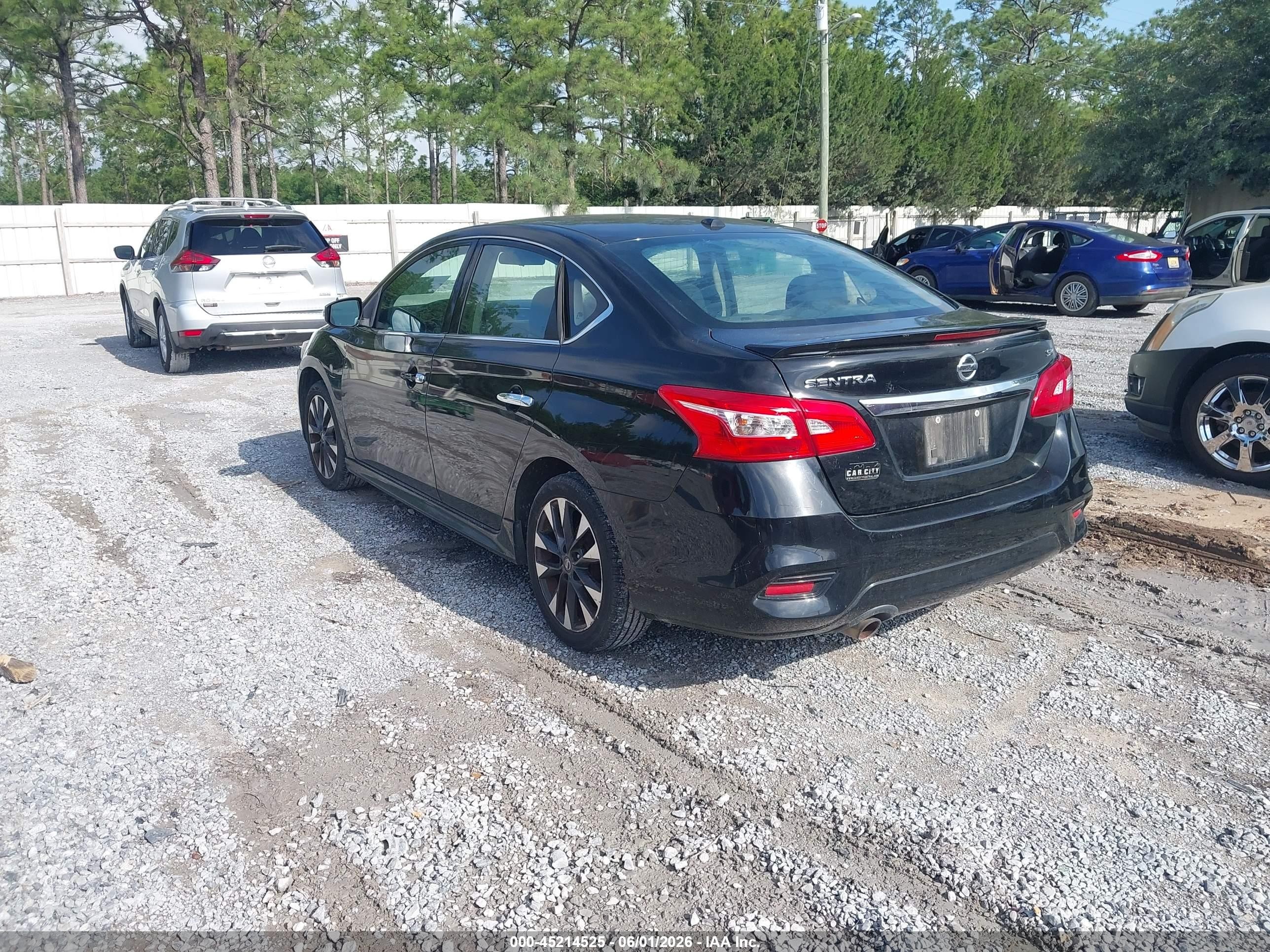 2017 Nissan Sentra Sr Black vin: 3N1AB7AP8HY372385