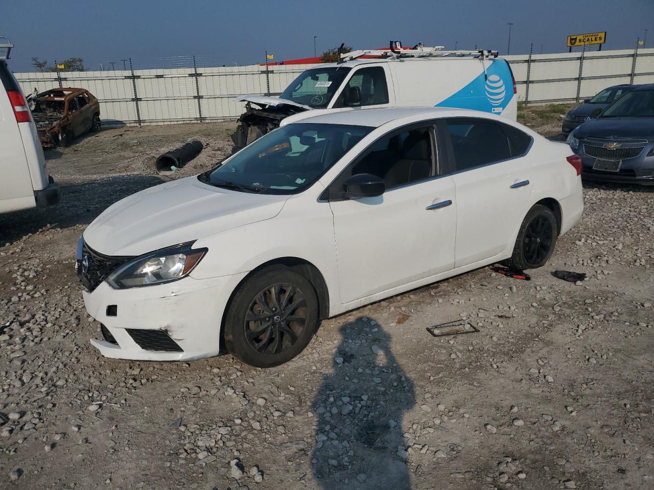 2018 Nissan Sentra S White vin: 3N1AB7AP8JY232309