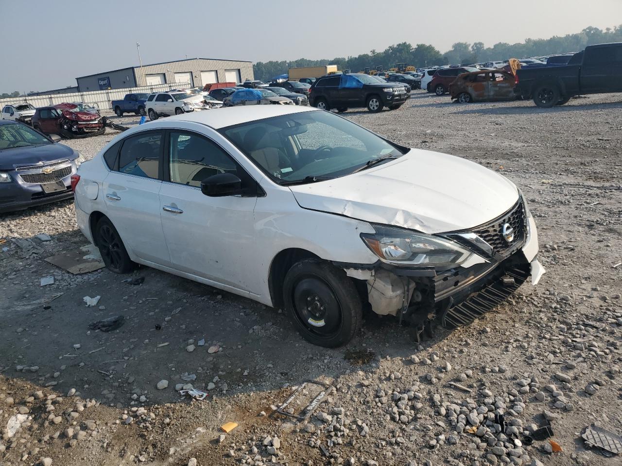 2018 Nissan Sentra S White vin: 3N1AB7AP8JY232309
