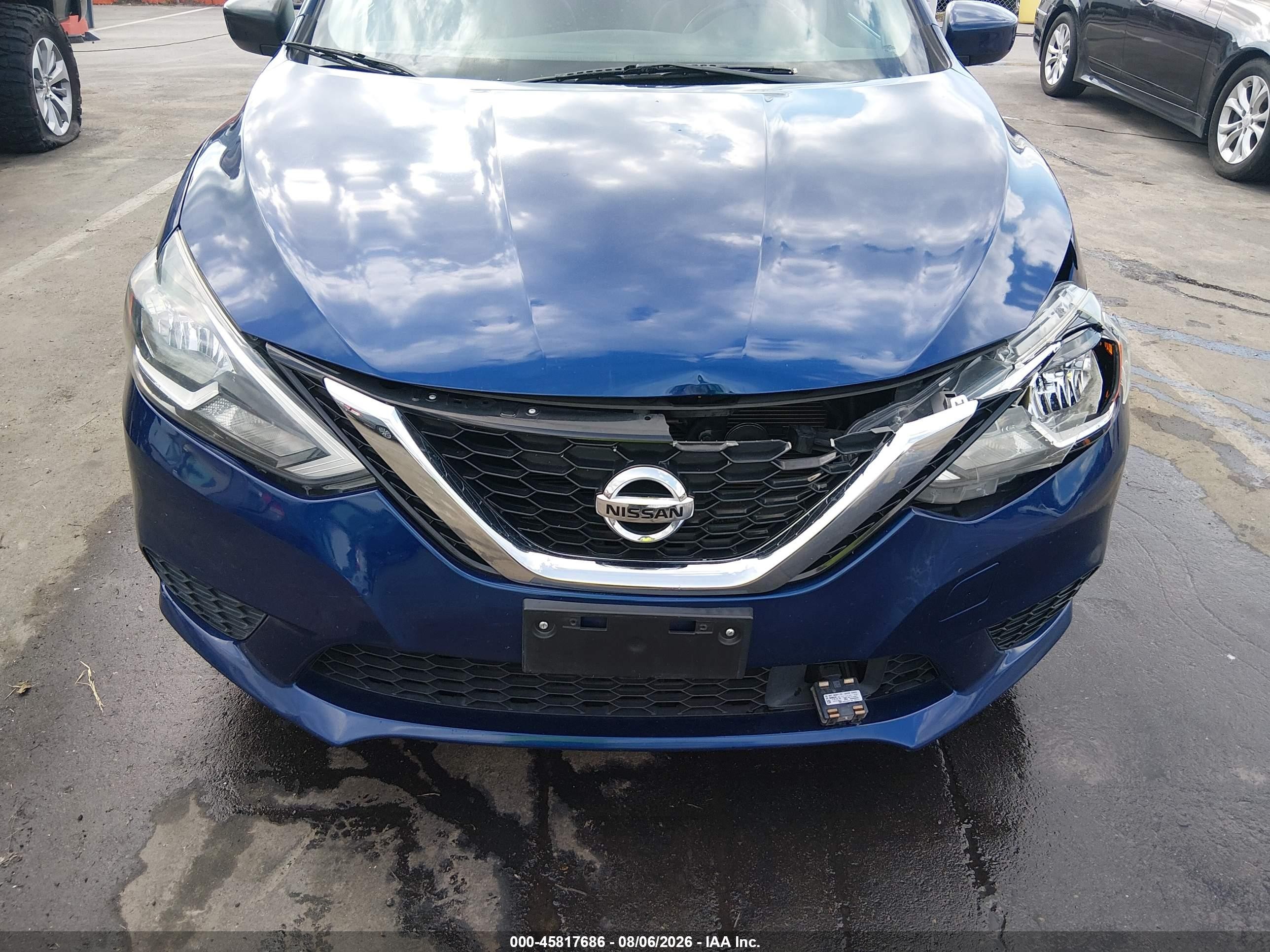 2018 Nissan Sentra Sv Blue vin: 3N1AB7AP8JY268470