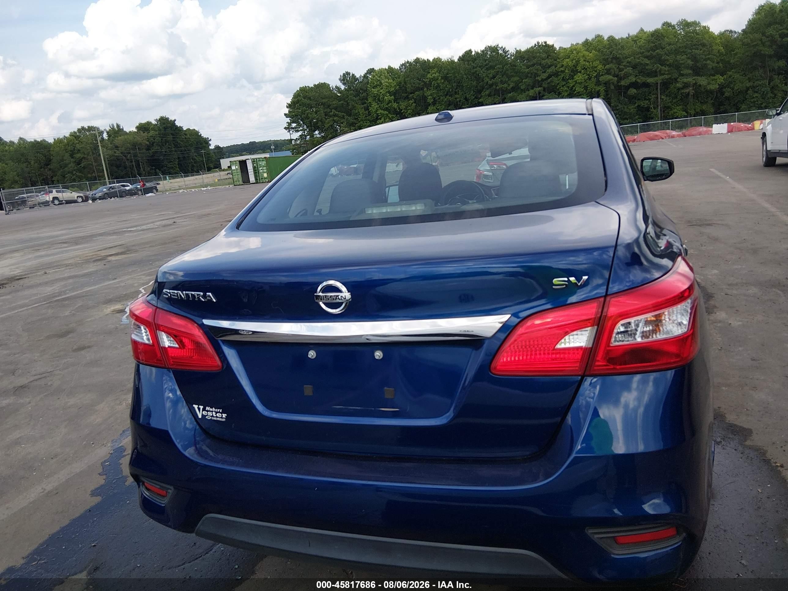 2018 Nissan Sentra Sv Blue vin: 3N1AB7AP8JY268470
