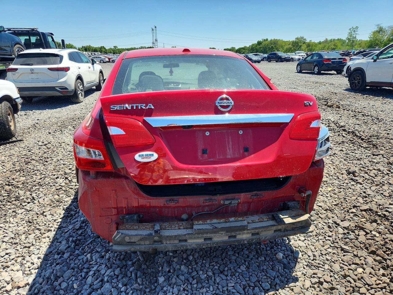 2019 Nissan Sentra Sv Red vin: 3N1AB7AP8KL602589