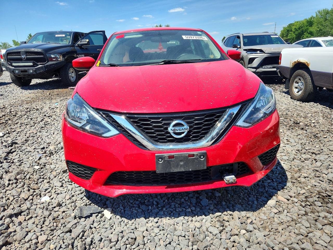 2019 Nissan Sentra Sv Red vin: 3N1AB7AP8KL602589