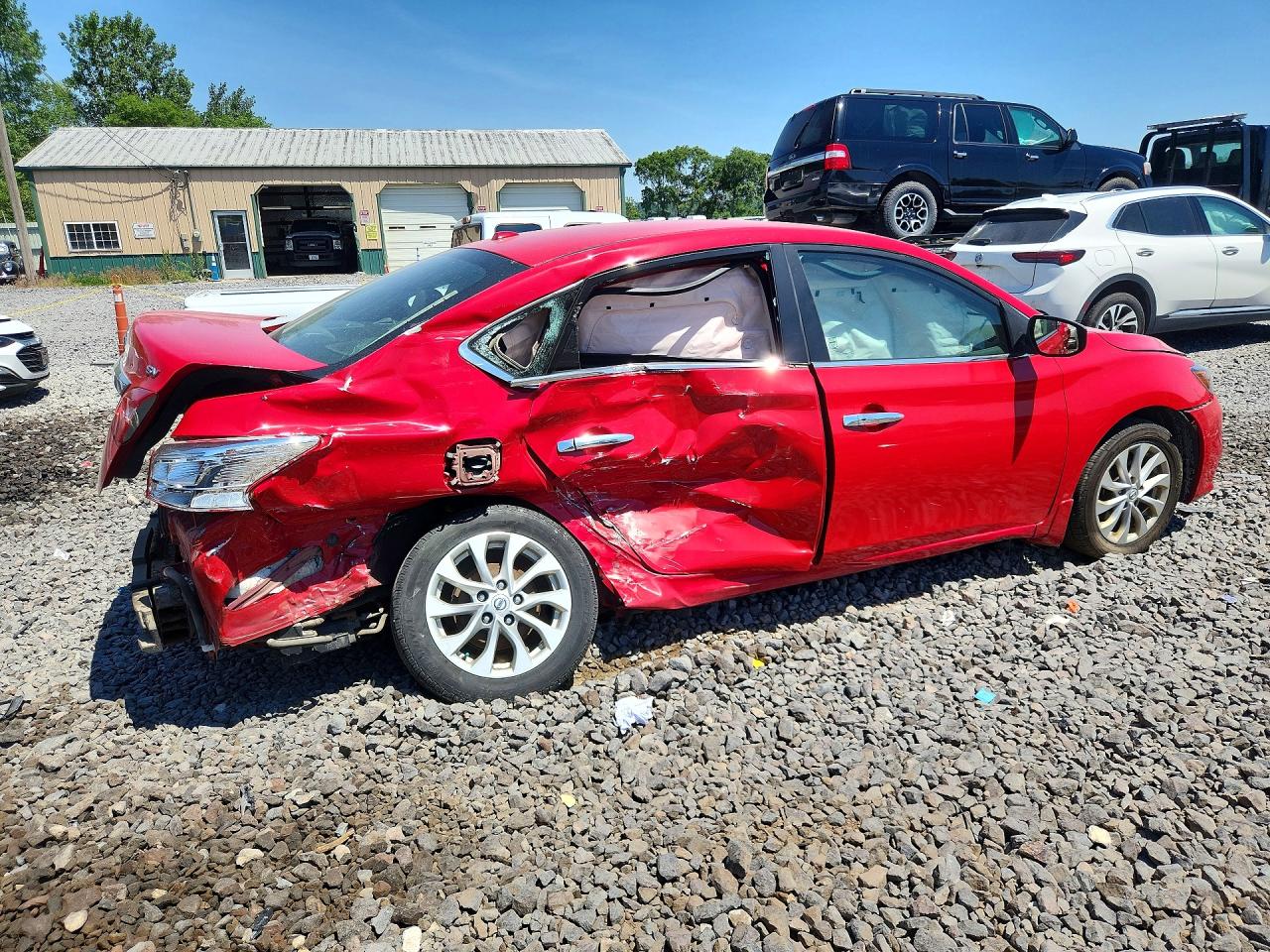 2019 Nissan Sentra Sv Red vin: 3N1AB7AP8KL602589