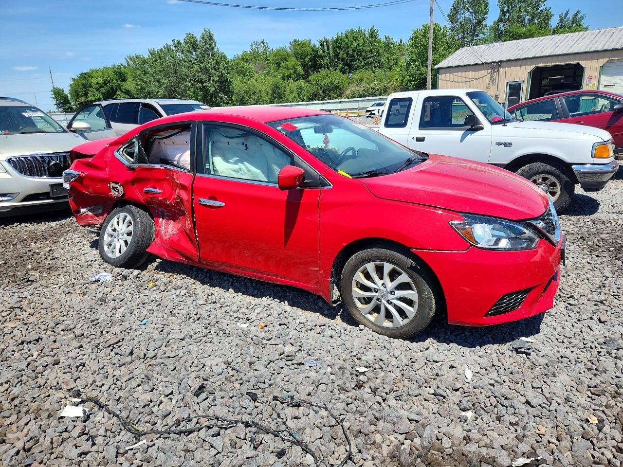 2019 Nissan Sentra Sv Red vin: 3N1AB7AP8KL602589
