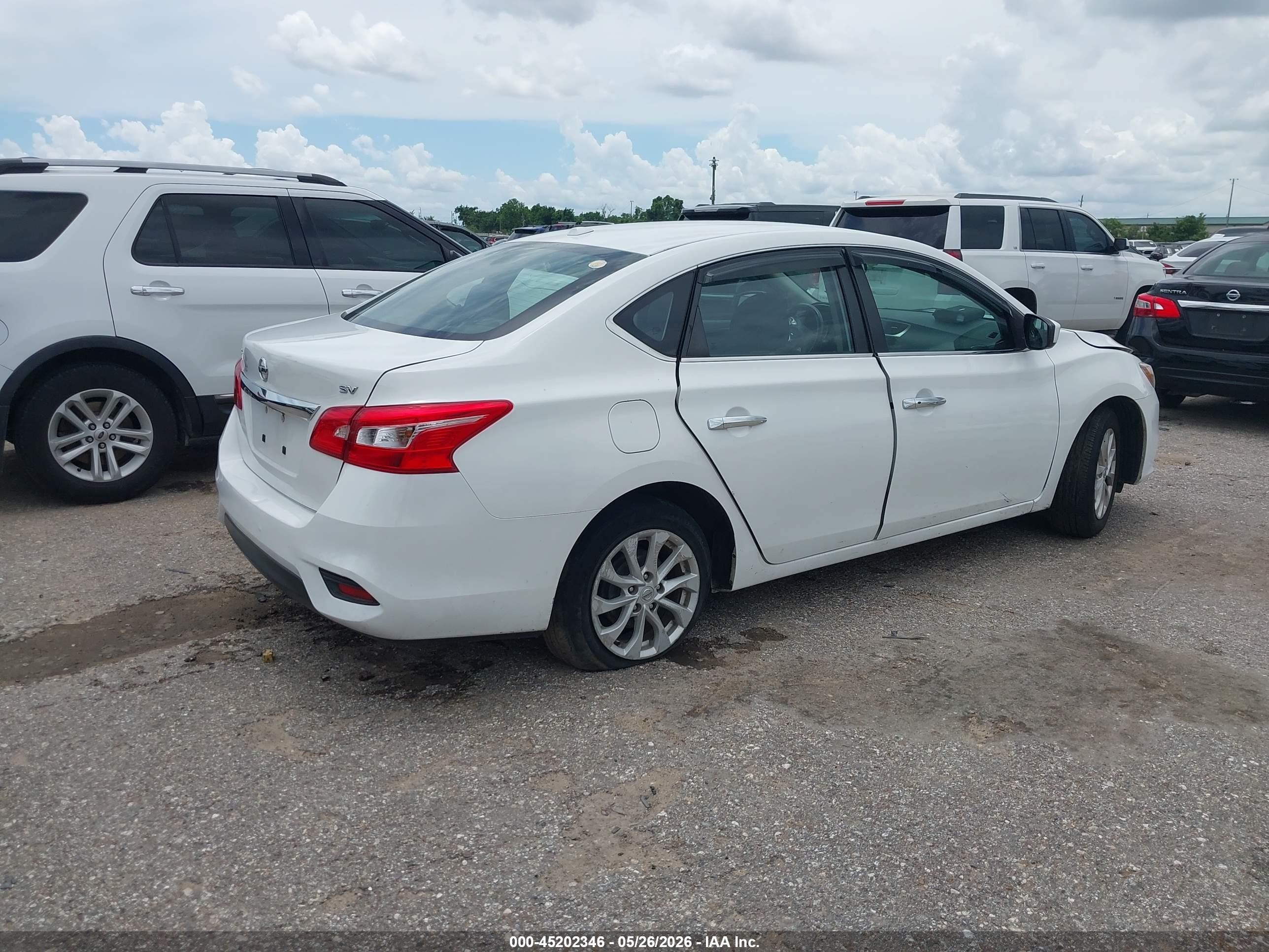 2019 Nissan Sentra Sv Белый vin: 3N1AB7AP8KL603791