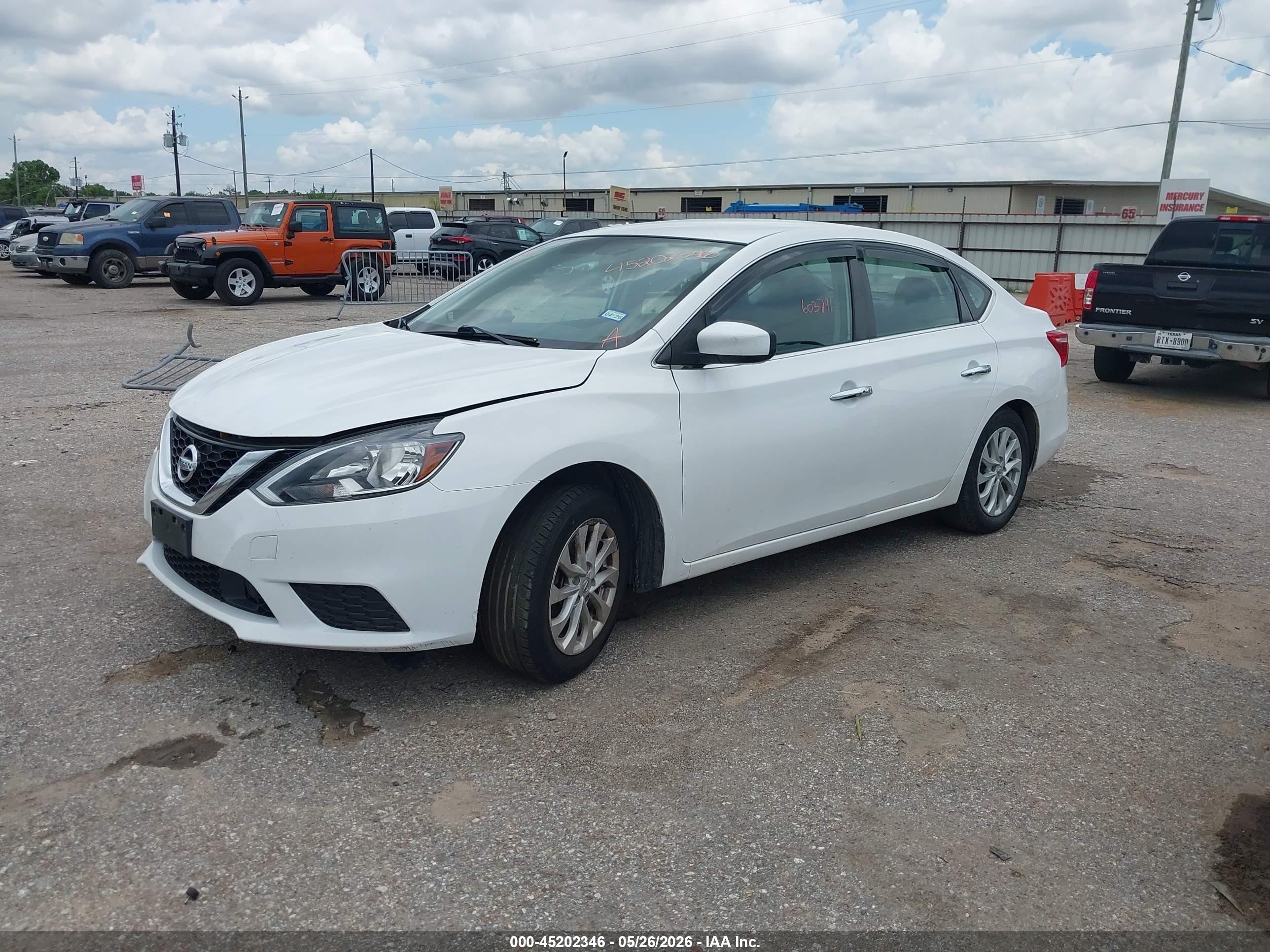 2019 Nissan Sentra Sv Белый vin: 3N1AB7AP8KL603791