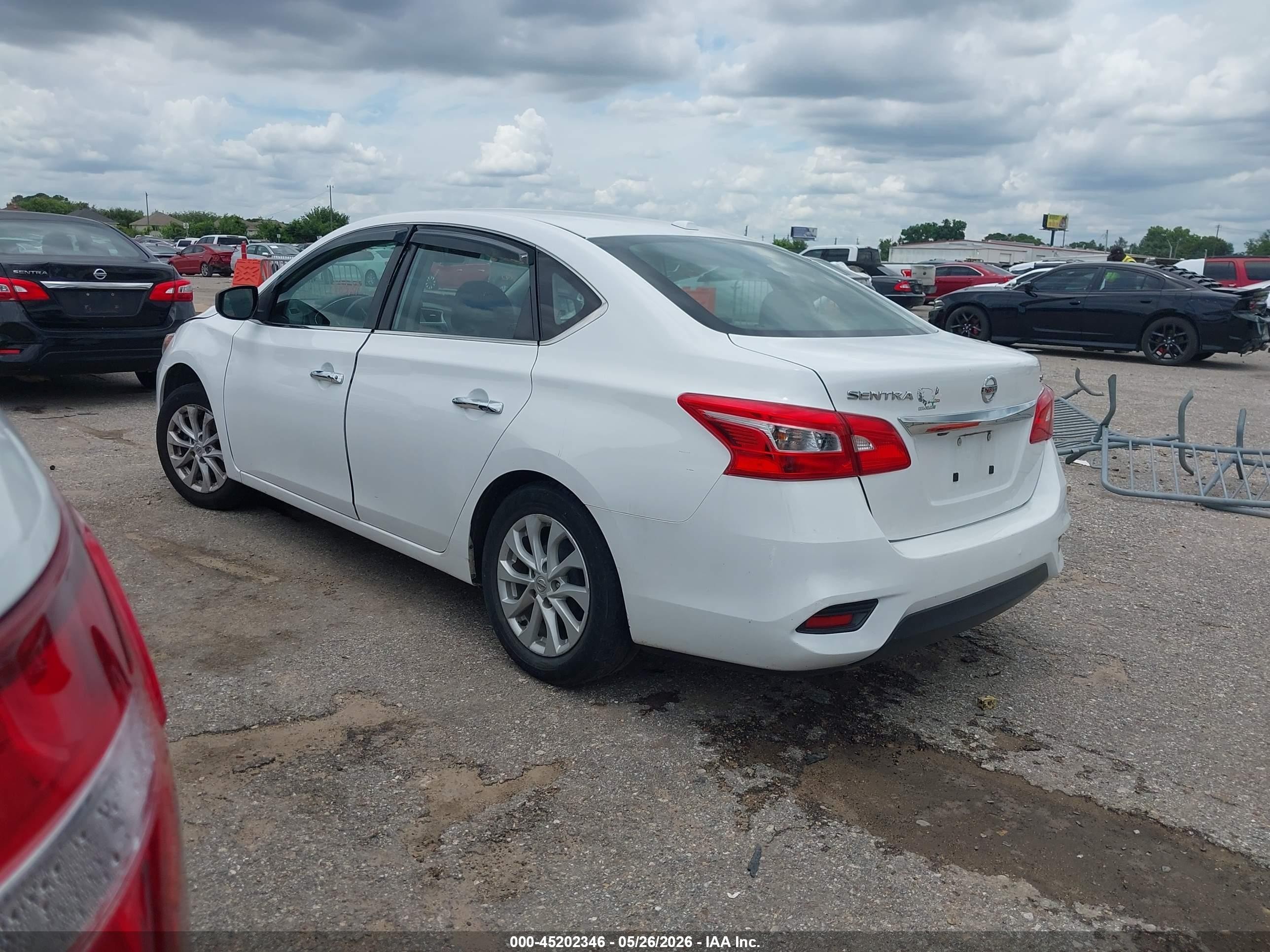2019 Nissan Sentra Sv Белый vin: 3N1AB7AP8KL603791