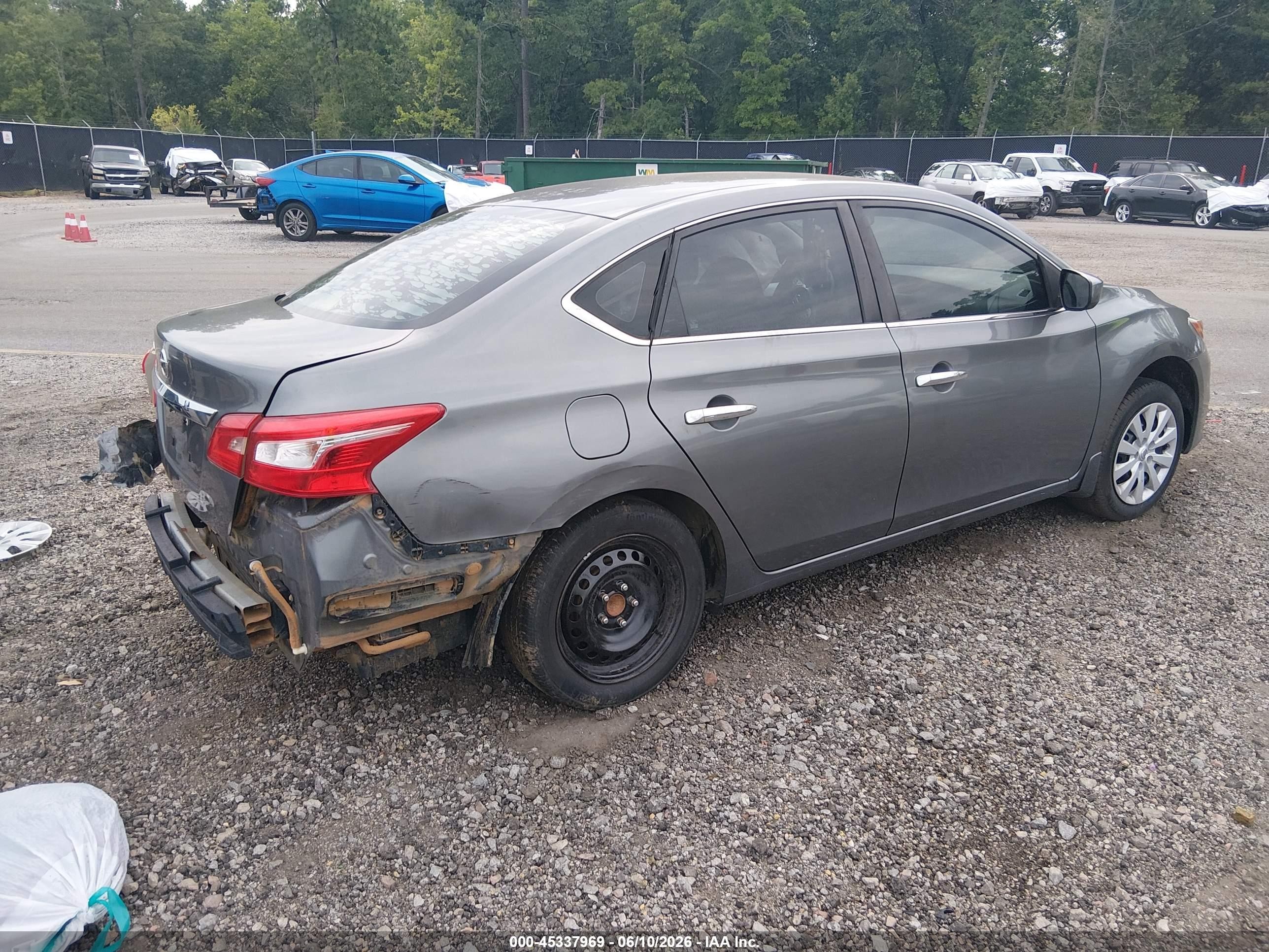 2019 Nissan Sentra S Gray vin: 3N1AB7AP8KY217066