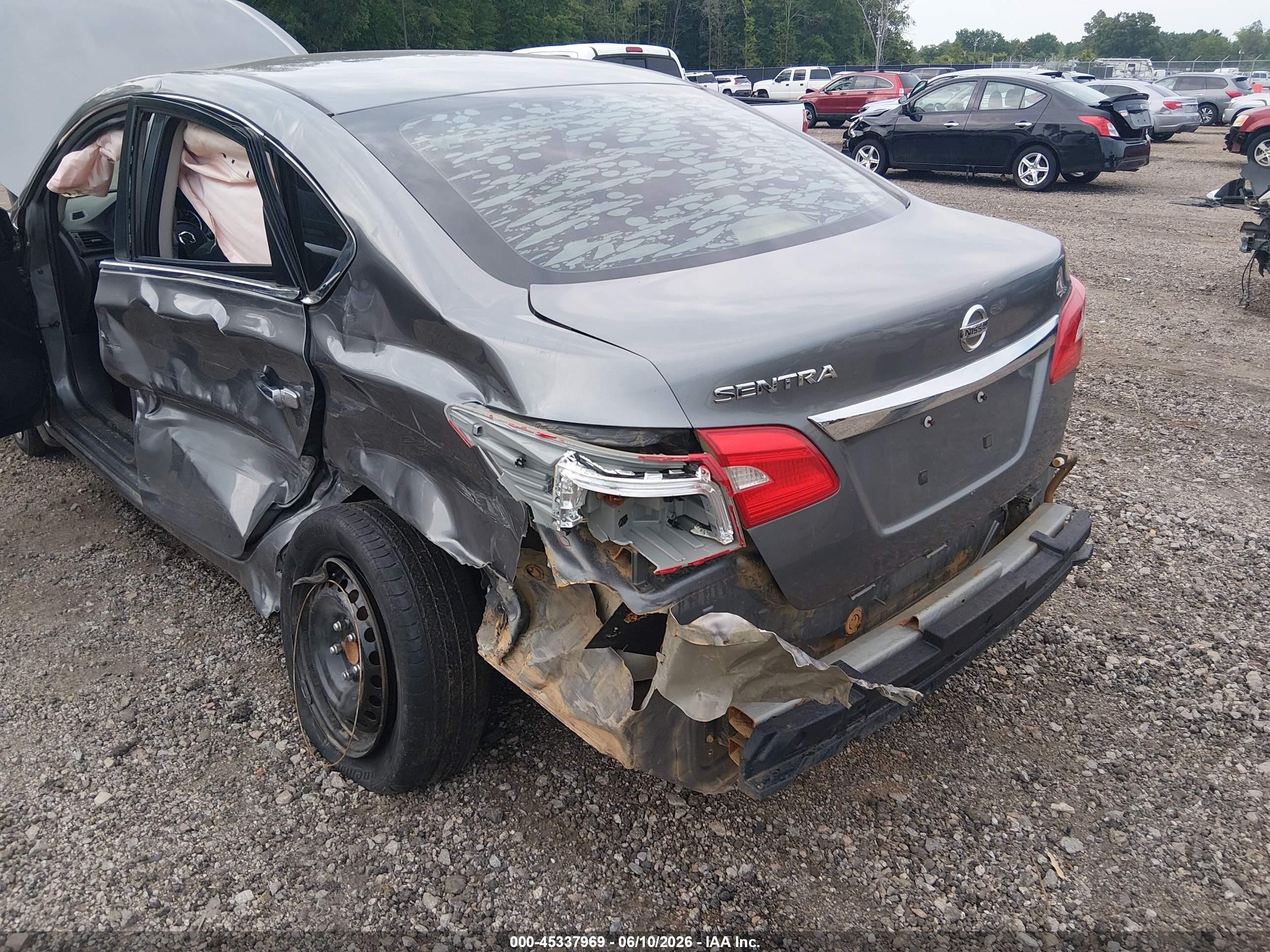 2019 Nissan Sentra S Gray vin: 3N1AB7AP8KY217066