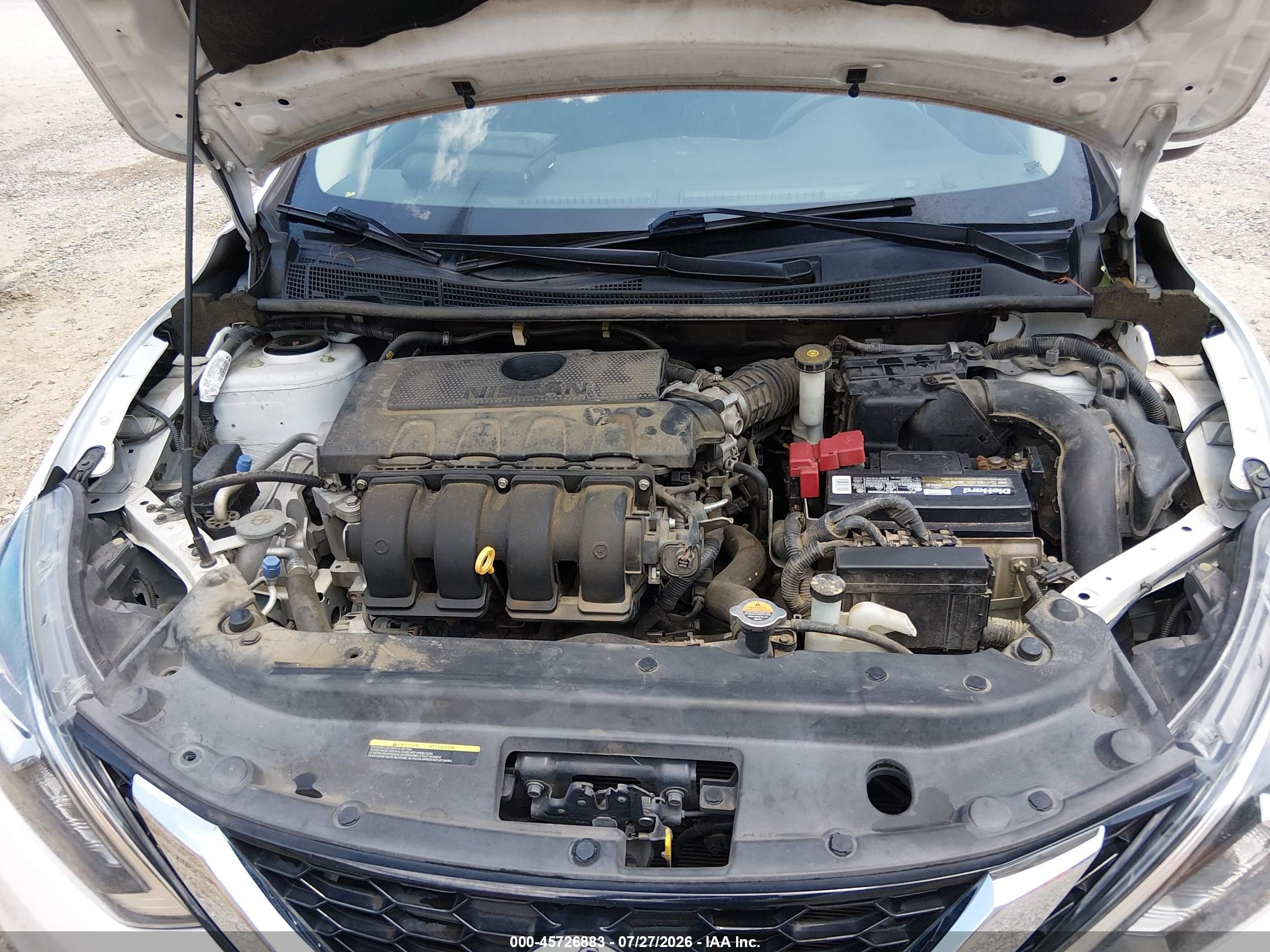 2019 Nissan Sentra S White vin: 3N1AB7AP8KY318236